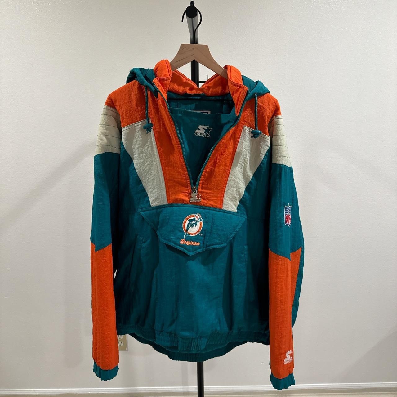Blouson Starter Satin Vintage - Miami Dolphins - Taille S - Occasion Très Bon état