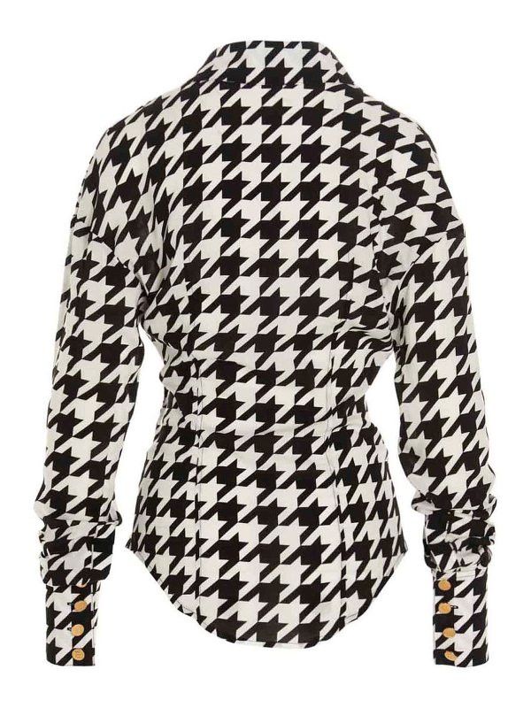 Balmain o1y0625 Patterned Shirt in Black/White Size S / US 4 / IT 40 - 2 Thumbnail