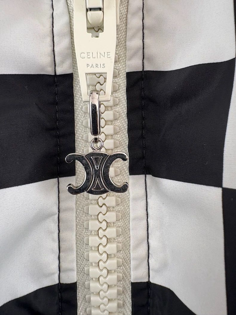Celine Celine Black and White Checkered Zip Jacket Size US L / EU 52-54 / 3 - 4 Thumbnail