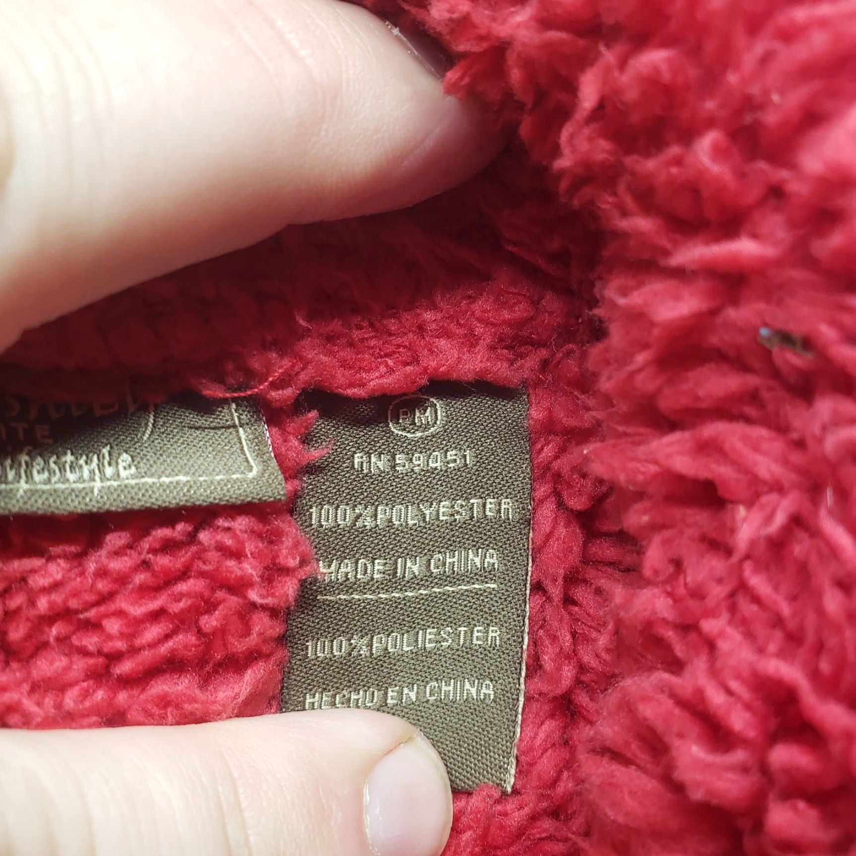 Vintage Jane Ashley Vest Womens PM Red Lightweight Fleece Zipper Petite Medium Sweater Size M / US 6-8 / IT 42-44 - 3 Thumbnail