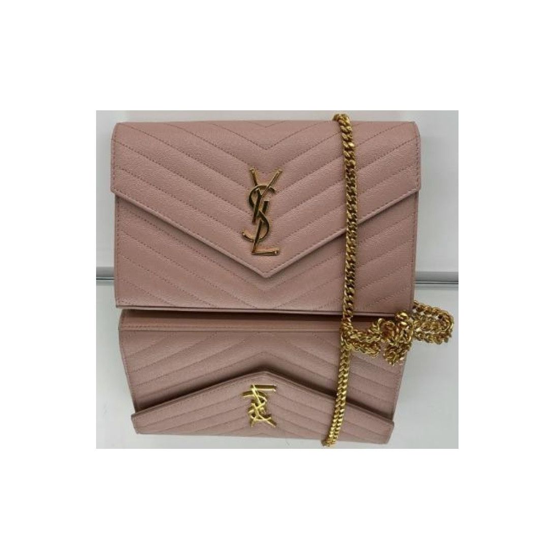 Saint Laurent Paris o1b1hav110425 Size: OS / Classic Cassandre Chain Wallet Pink Size ONE SIZE - 1 Preview