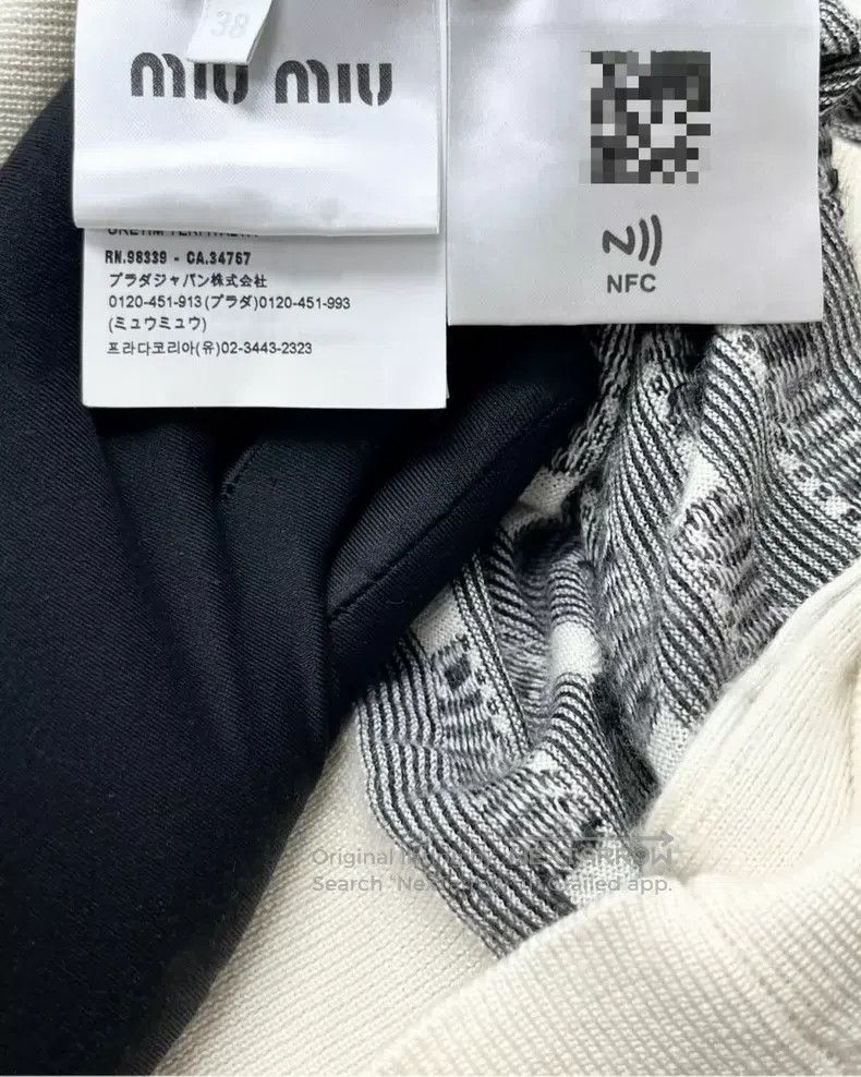 Miu Miu Miu Miu 38 SS23 black and white striped barrage jacquard fu Size M / US 6-8 / IT 42-44 - 4 Thumbnail