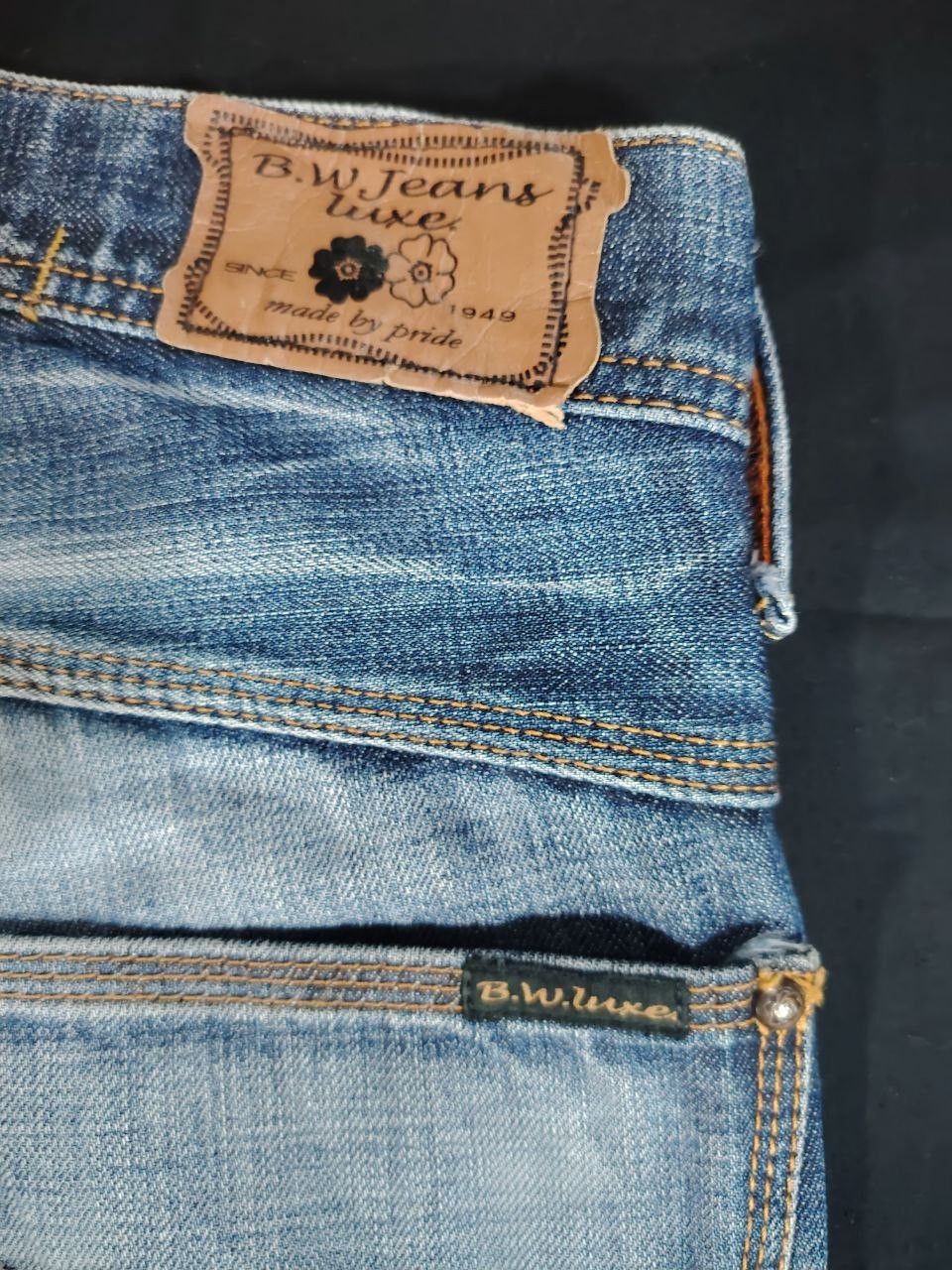 Japanese Brand Blue Way "Made in Nippon" Heavy Whiskered Distressed Denim Size US 32 / EU 48 - 5 Thumbnail