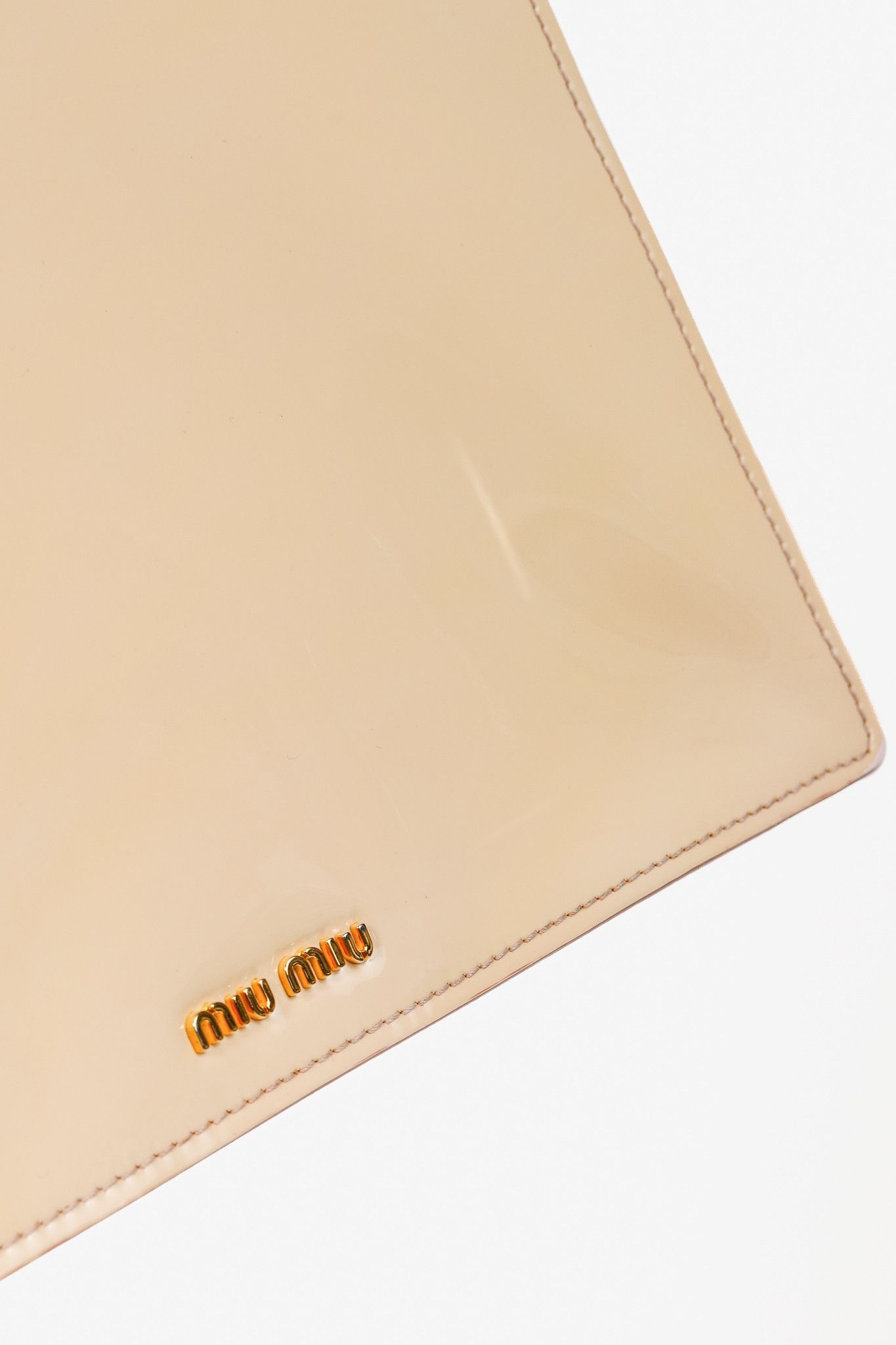 Miu Miu Miu Miu Gemma Vernice Leather Top-Handle Flap Bag Size ONE SIZE - 9 Thumbnail
