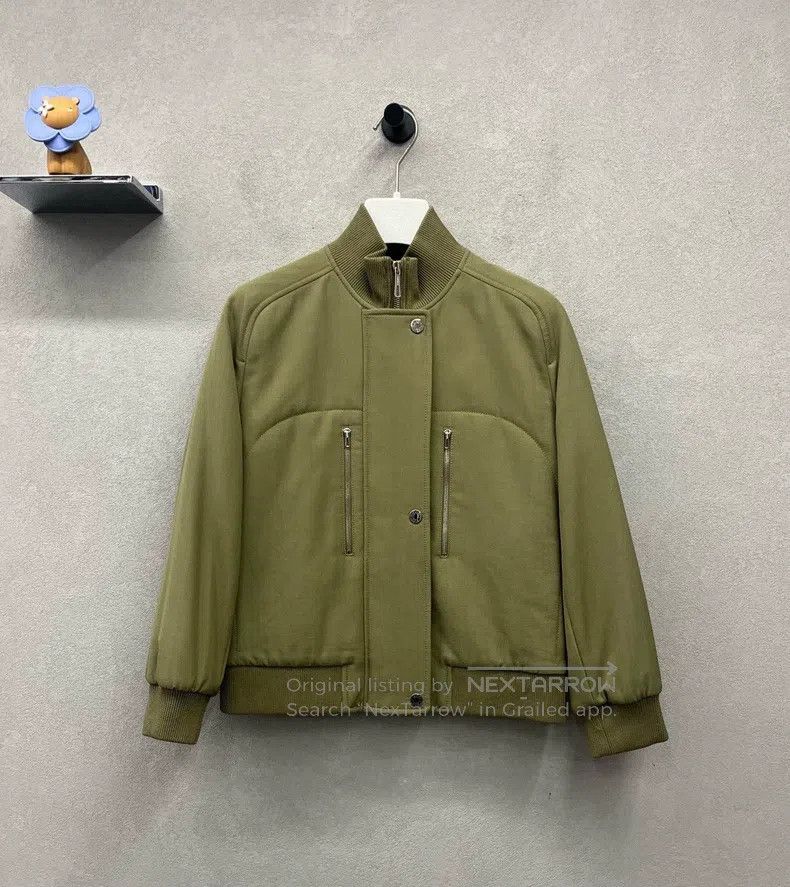 Hermes Hermes Green 100% wool coat Size XXS / US 00 / IT 34 - 1 Thumbnail