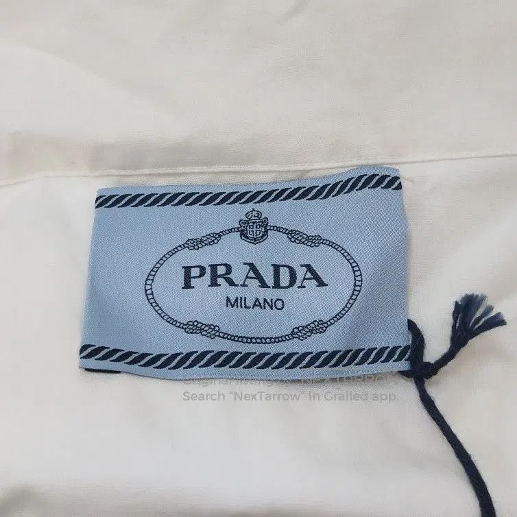 Prada Prada White Cotton Waist Dress . Size S / US 4 / IT 40 - 6 Thumbnail