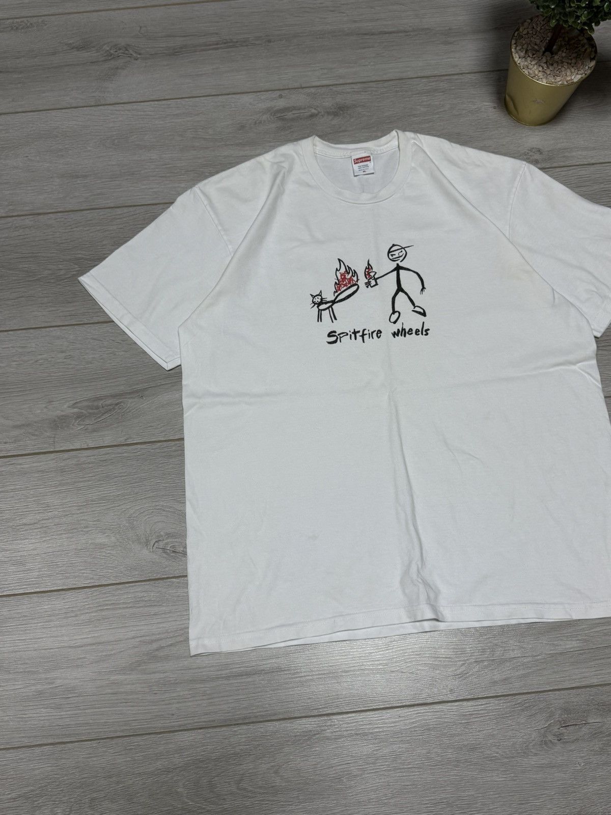 Supreme 18 SS Supreme Spitfire Cat T-shirt fire Size US XL / EU 56 / 4 - 6 Thumbnail