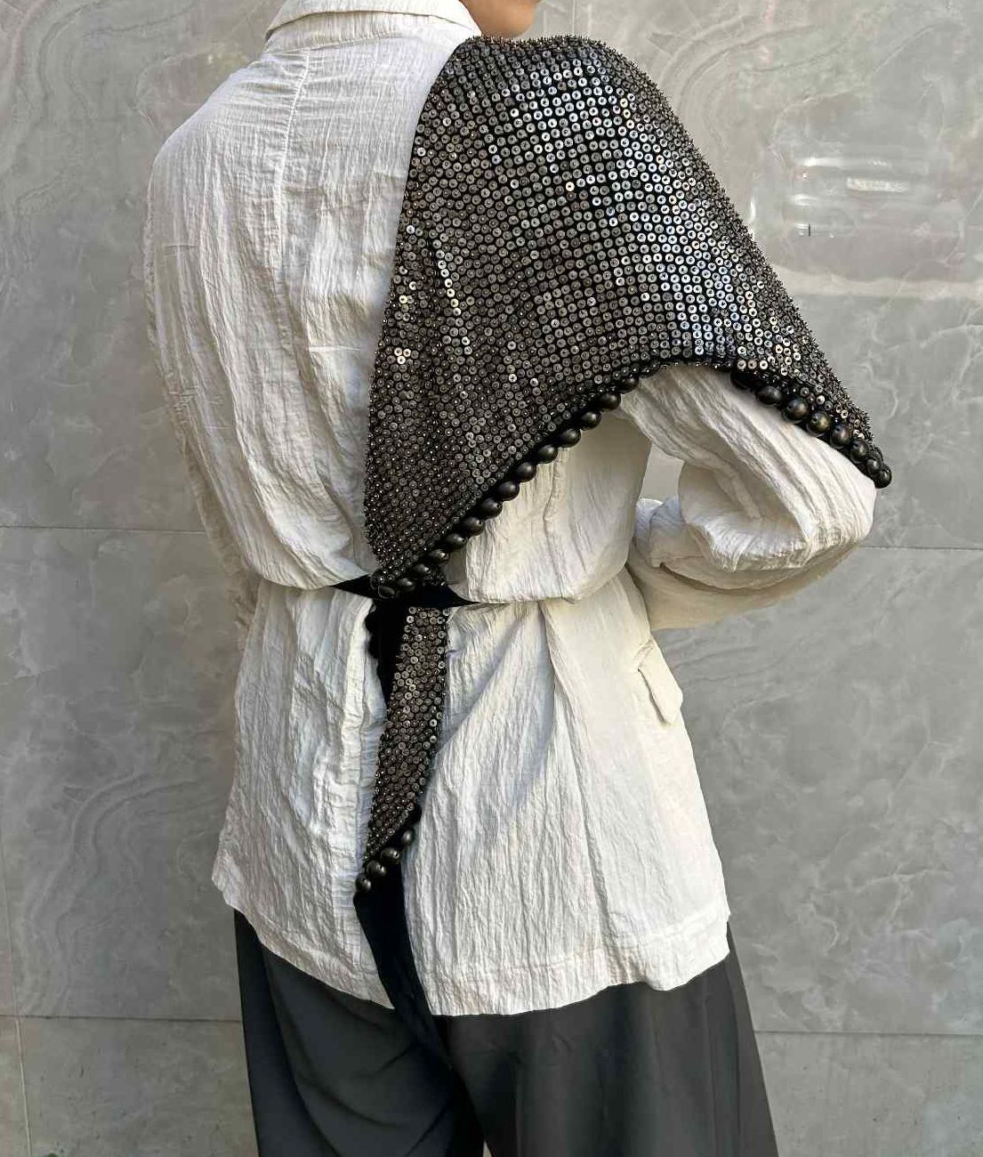 Isabel Marant Isabel Marant Pisa Silk & Brass Metal Studded Scarf Size ONE SIZE - 2 Thumbnail