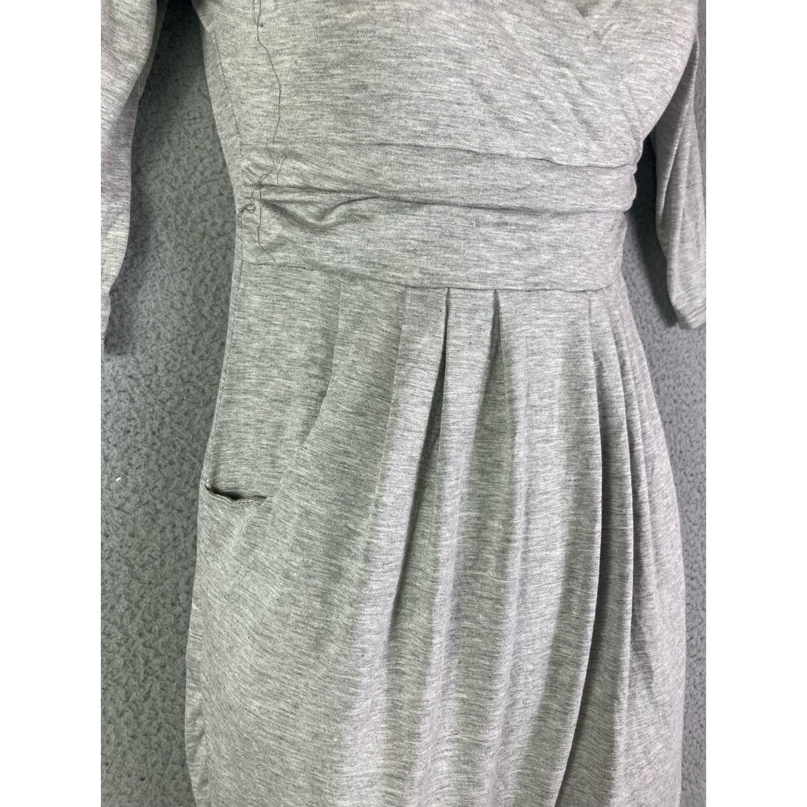 Other Midi Wrap Dress Womens Rayon Spandex New Gray Grey Medium Size M / US 6-8 / IT 42-44 - 8 Thumbnail