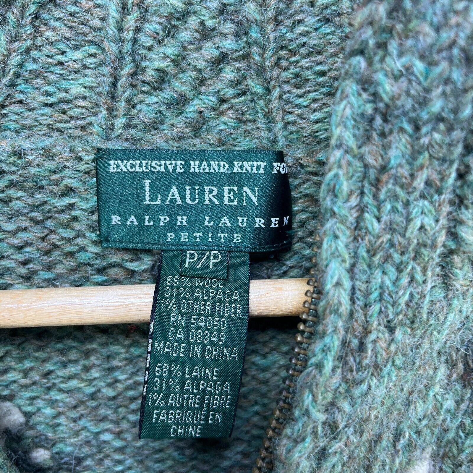 Ralph Lauren × Vintage Vintage Lauren Ralph Lauren Hand Knit Petite (Fits XS/XXS) Size XS / US 0-2 / IT 36-38 - 5 Thumbnail