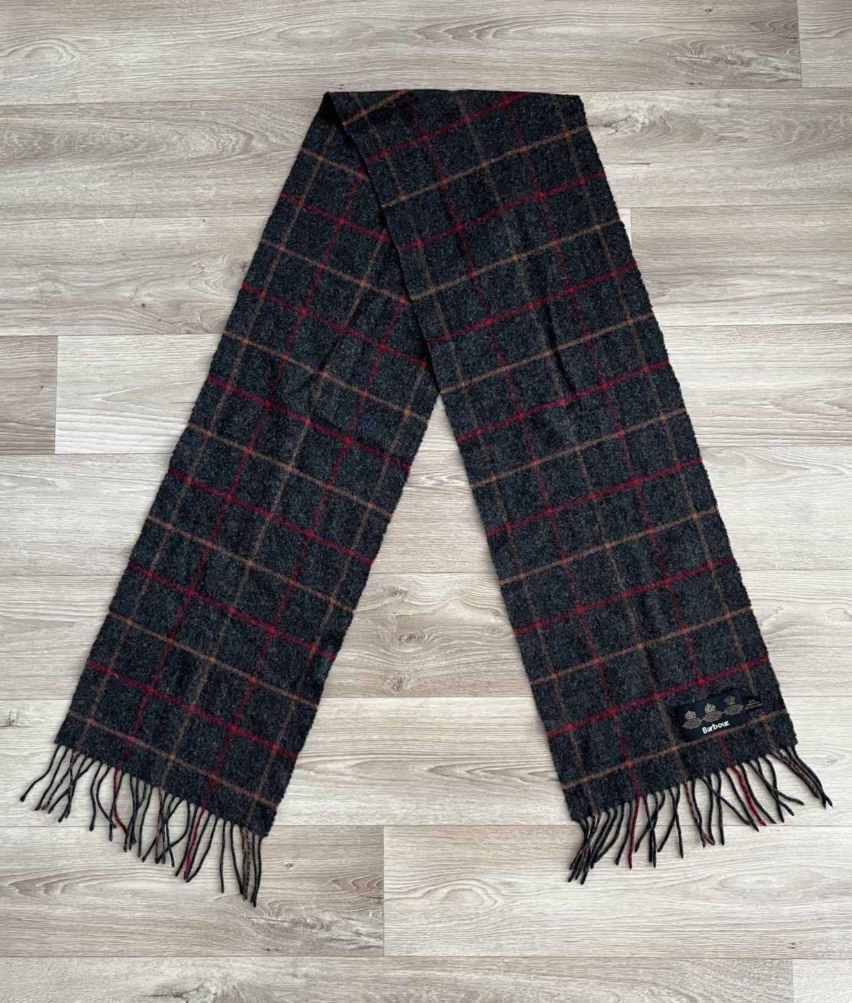 Barbour Unisex Barbour Wool Checked Scarf 100% Lambswool Size ONE SIZE - 1 Thumbnail