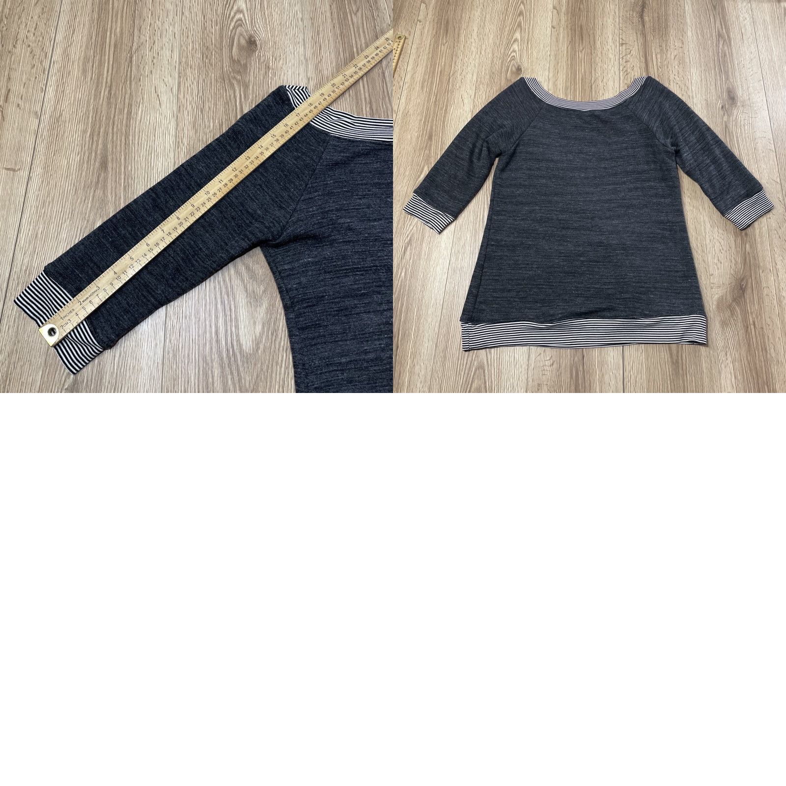 Vintage VINTAGE Maurices Women's Sweatshirt Casual Fall Spring Summer 3/4 Sleeve Black Gray Large Size L / US 10 / IT 46 - 8 Thumbnail
