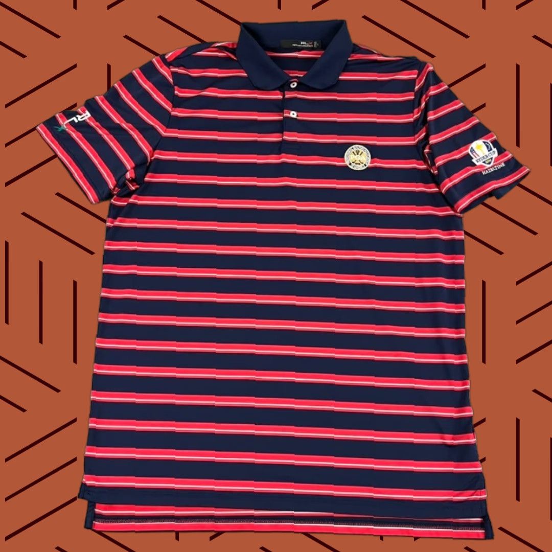 RLX Ralph Lauren RLX Ralph Lauren Polo Shirt Mens Large 2016 Ryder Cup Hazeltine USA Golf Sport Multicolor Short Sleeve Size US L / EU 52-54 / 3 - 1 Thumbnail