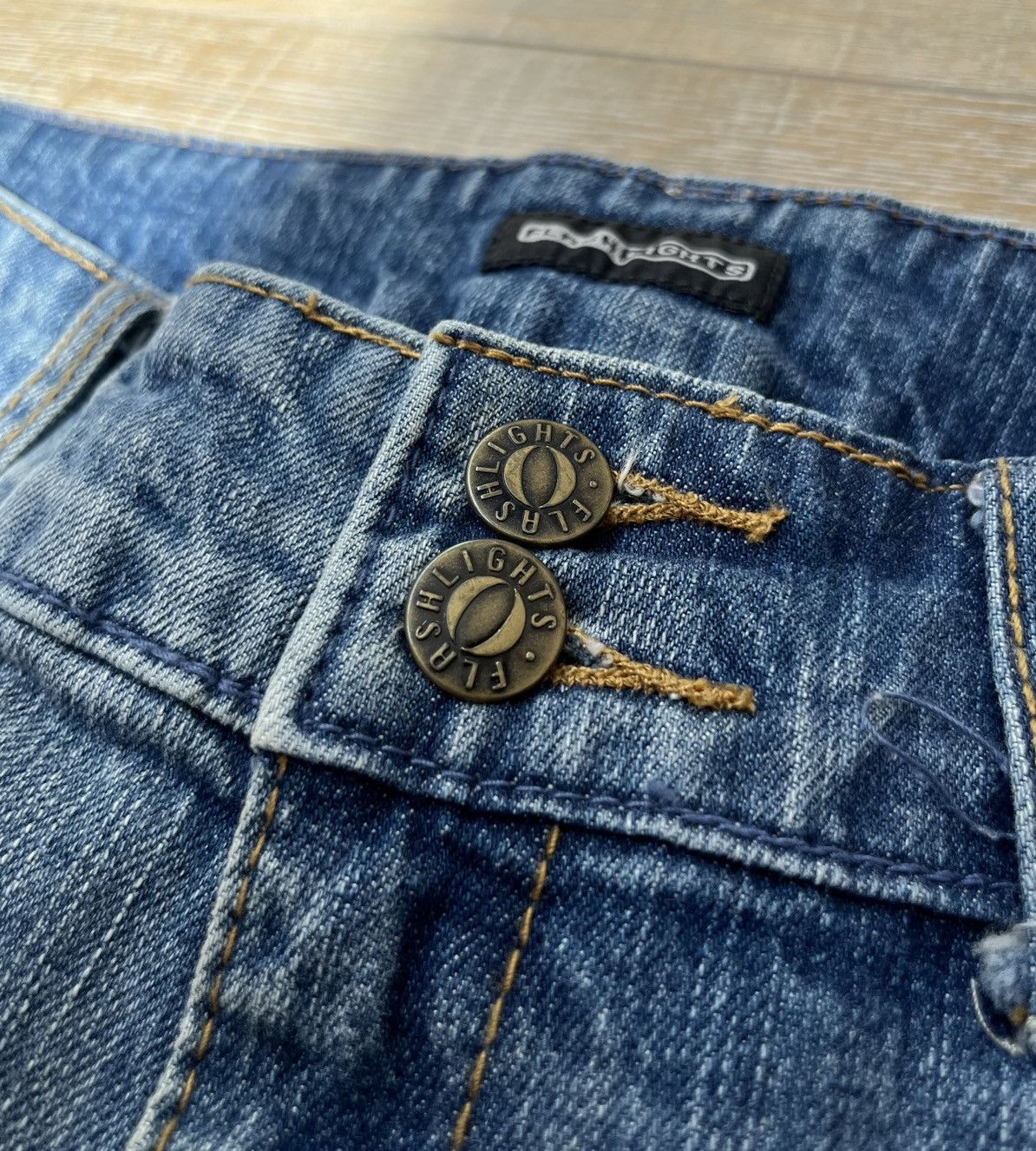 Hysteric Glamour CRAZY IF SIX WAS NINE STYLE FLARED Y2K JEANS Size US 32 / EU 48 - 11 Thumbnail
