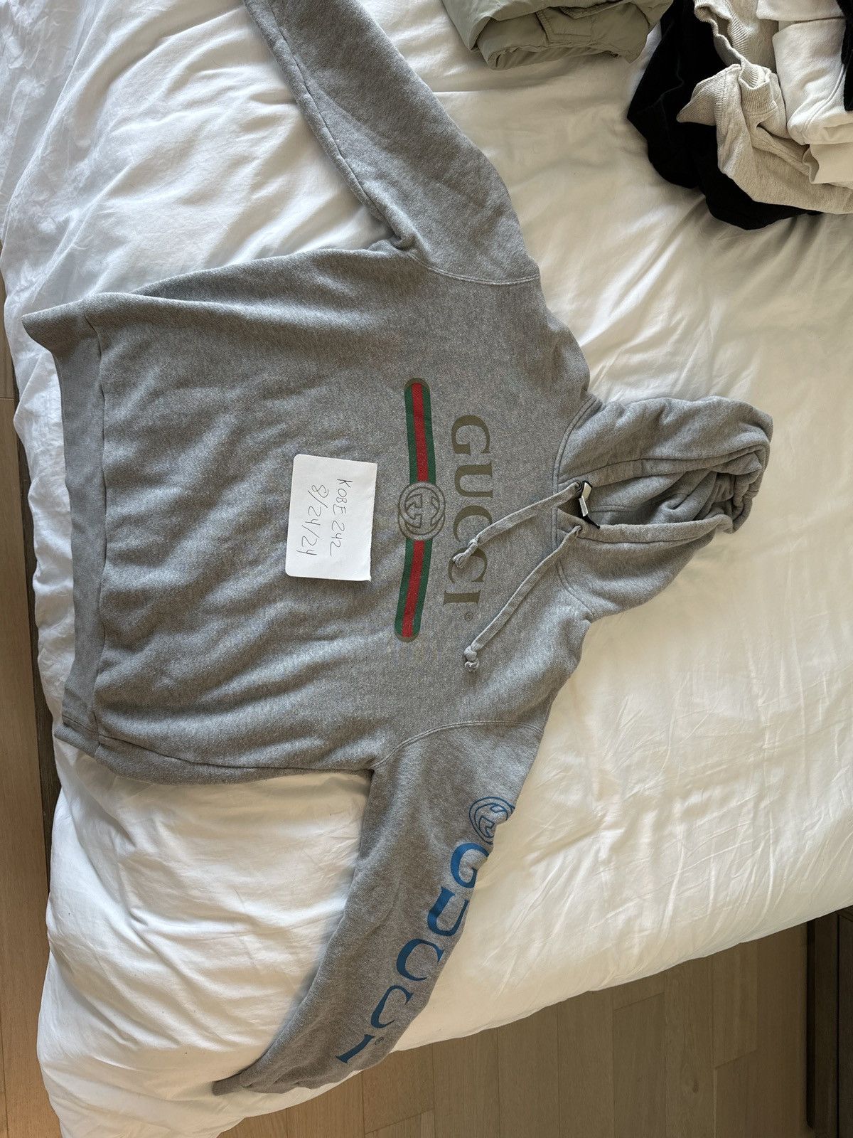 Gucci Gucci grey hoodie with dragon embroidery Size US S / EU 44-46 / 1 - 4 Thumbnail