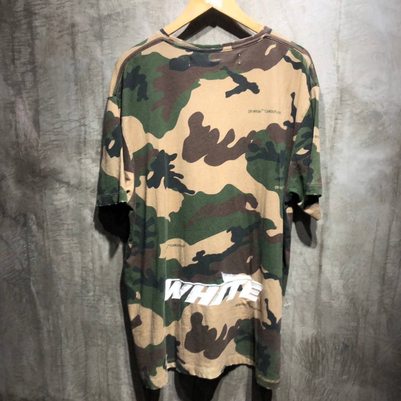 Off-White Off-White Camouflage Spell out embroidered Tee Size US XL / EU 56 / 4 - 4 Thumbnail