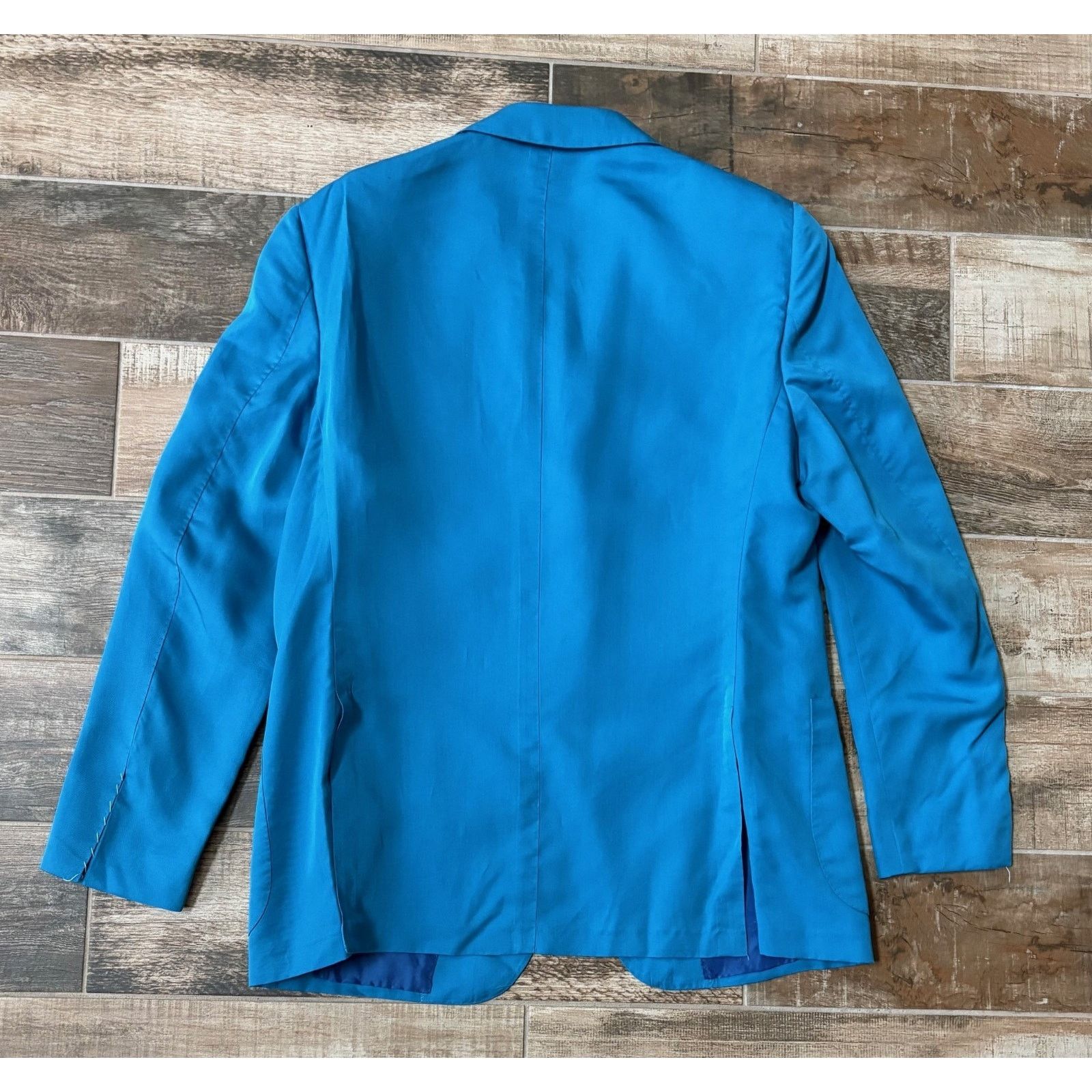 Kiton $8300 NWT KITON Napoli Blue Silk Wool Blazer 3 Button 46/56R Size 46R - 6 Thumbnail