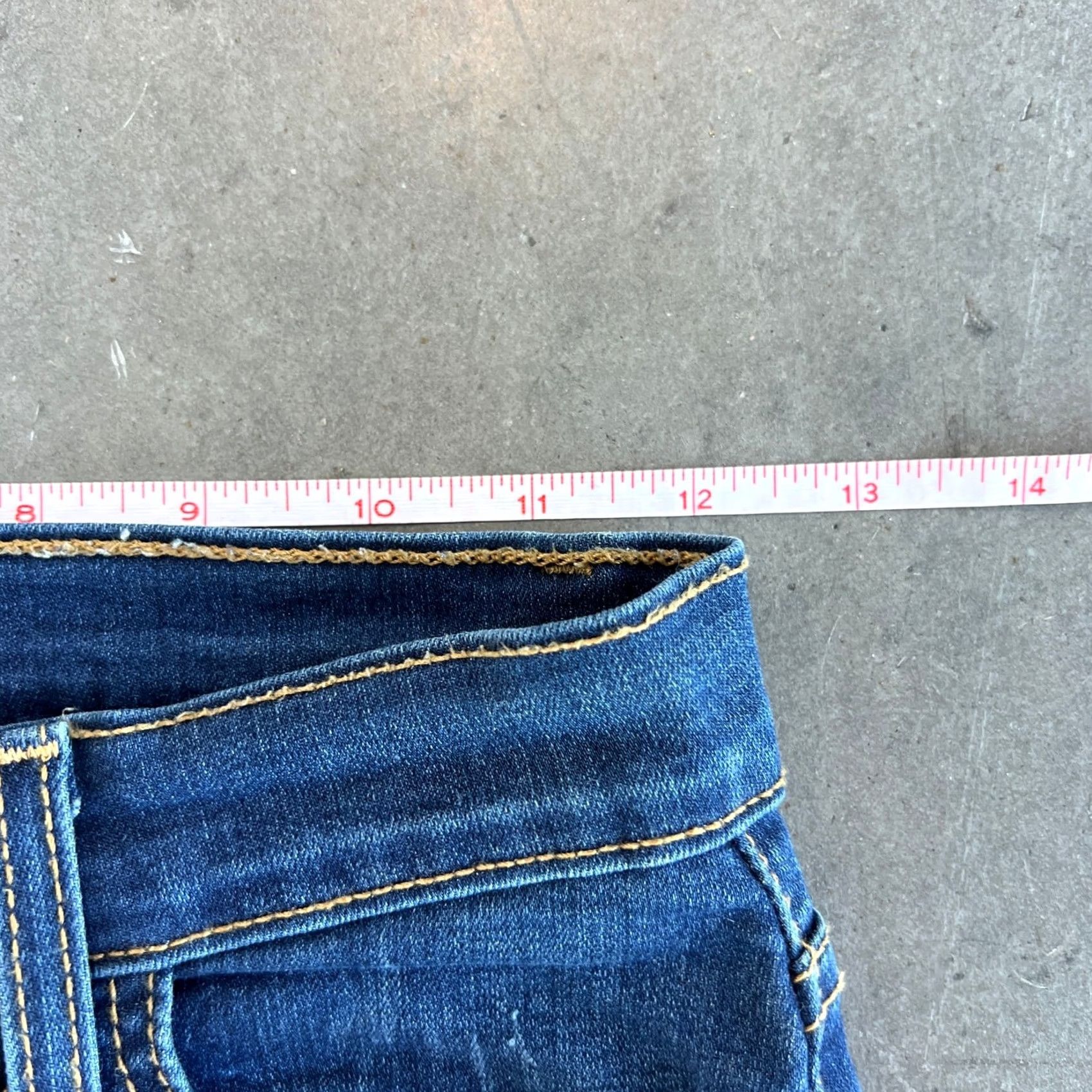 Fashion Nova VINTAGE Fashion Nova Jeans Skinny Holy High Waisted Dark Wash Distressed 29 Womens Boys Girls Mens Regular 11/29 Size 29" - 5 Thumbnail