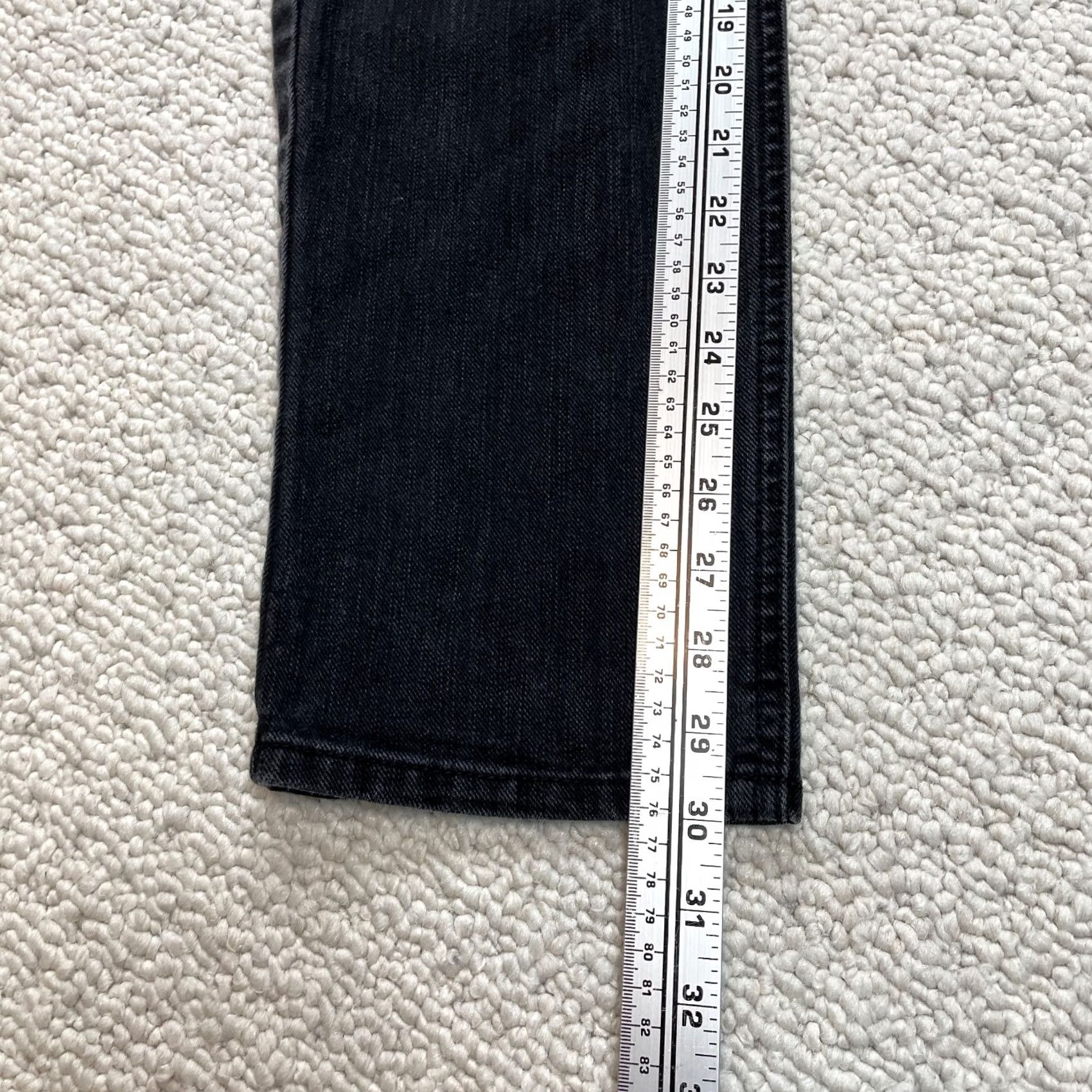 Vintage Signature Studio Jeans Womens 14 Black Denim Straight Mid Rise Distressed 36x30 Size 36" / US 14 / IT 50 - 5 Thumbnail