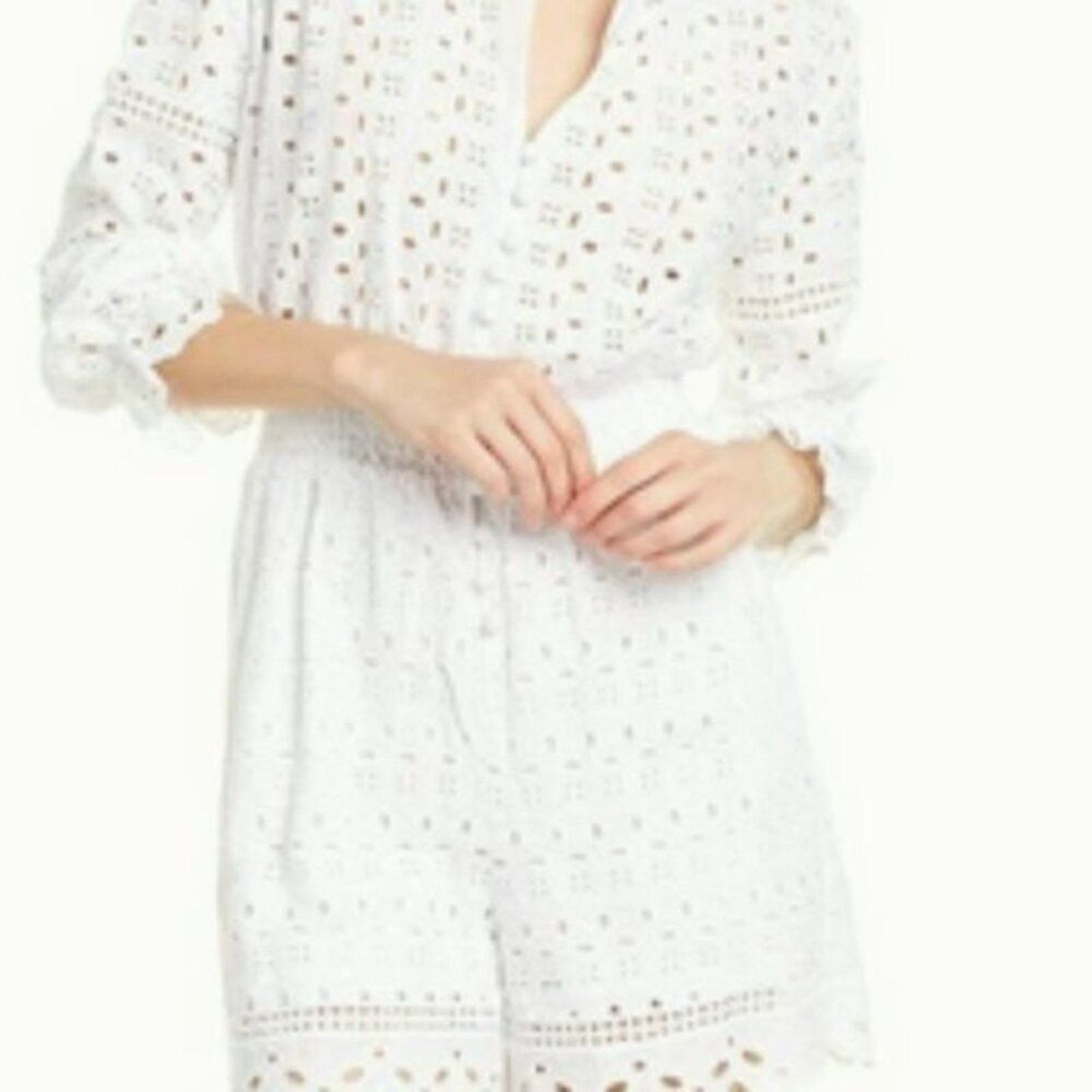 The Kooples The Kooples Embroidery Romper white S Size 26" / US 2 / IT 38 - 4 Thumbnail
