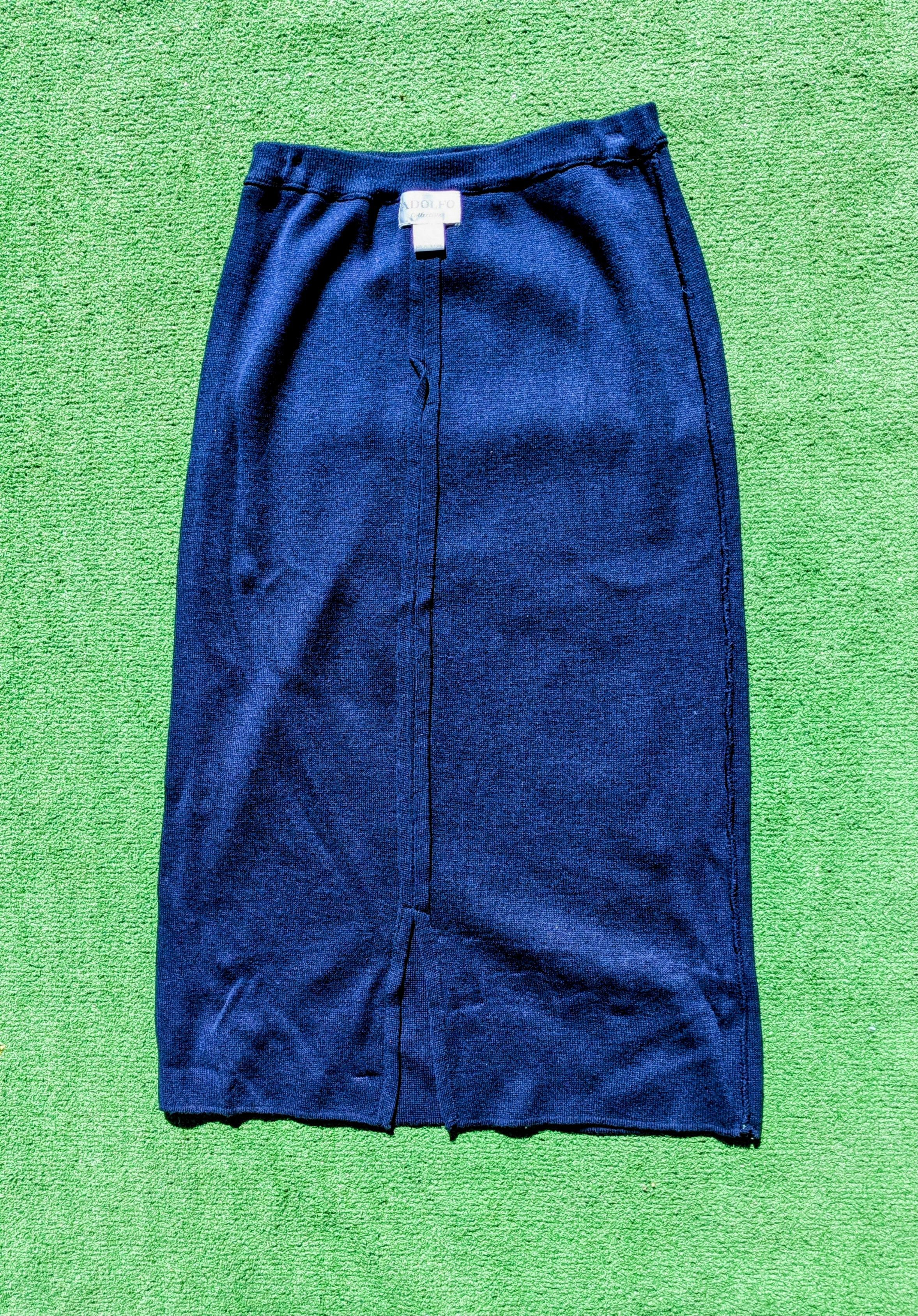 Other Adolfo Collectibles Maxi Skirt Pull-On Acrylic/Lamb Wool Size 28" / US 6 / IT 42 - 5 Thumbnail