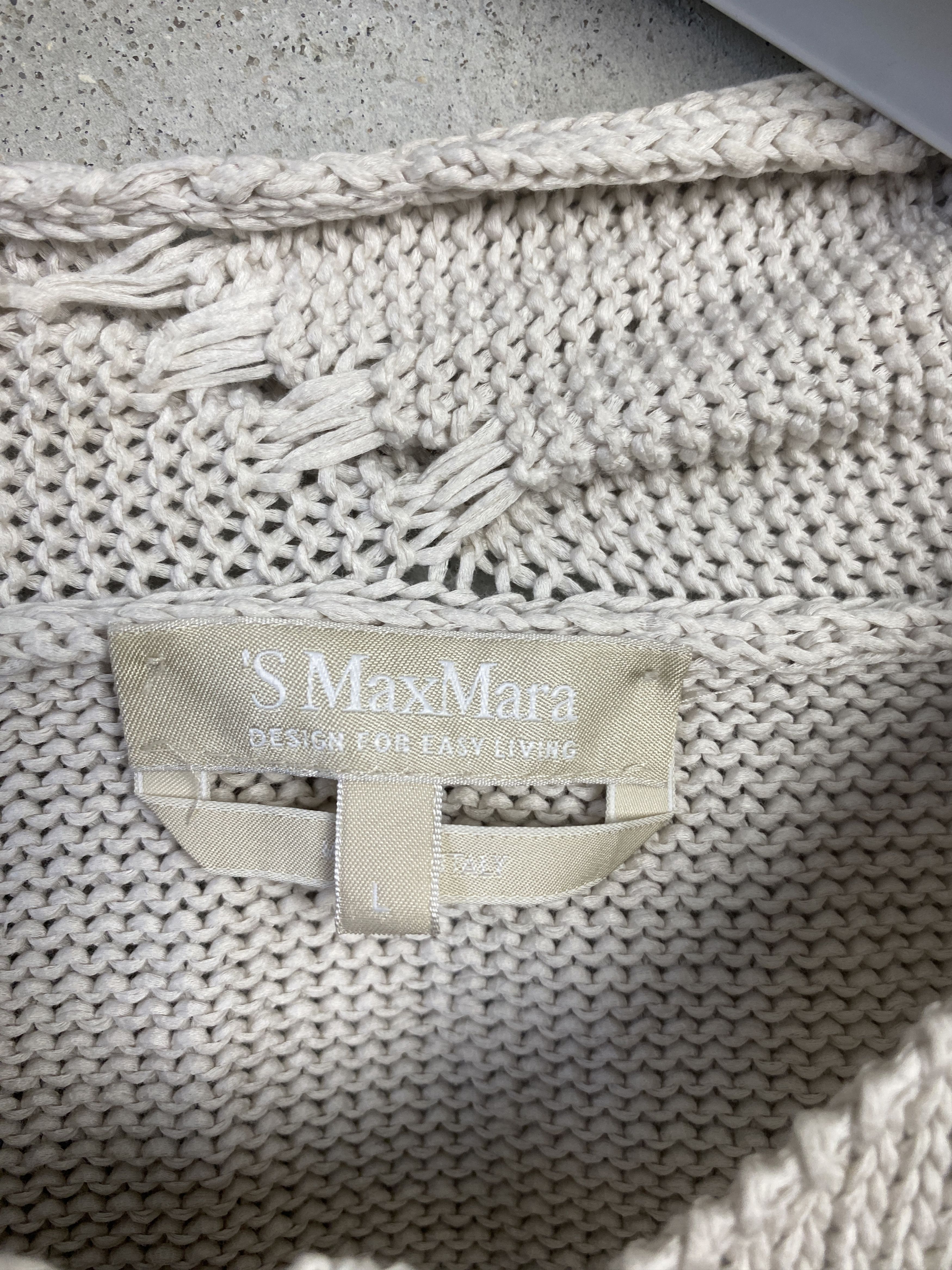 Max Mara Max Mara cotton zip-up sweater knitwear Size L / US 10 / IT 46 - 3 Thumbnail