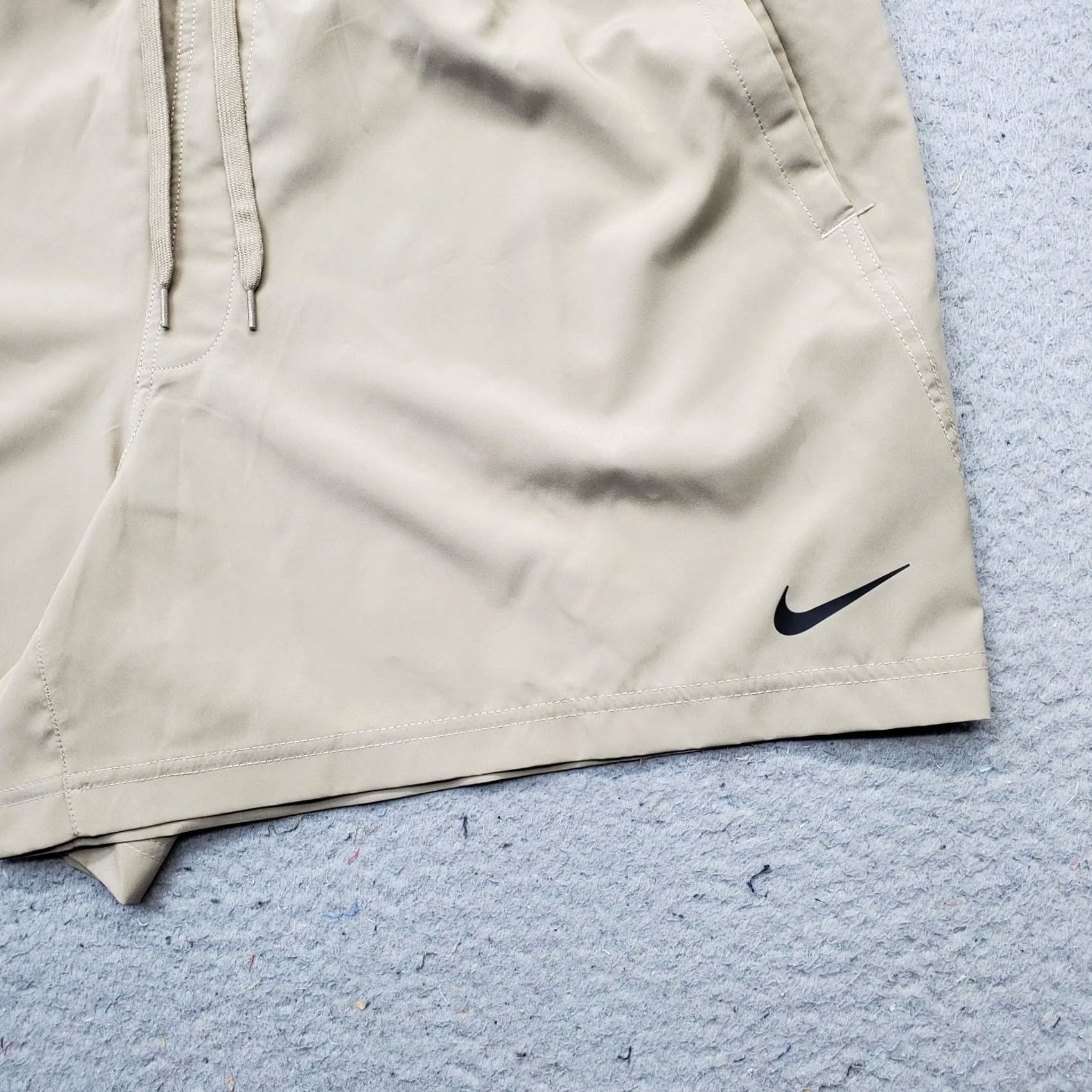 Nike Nike Running Shorts Mens XL Tan Four-Way Stretch Drawstring Waist Activewear Shorts Size US 36 / EU 52 - 3 Thumbnail
