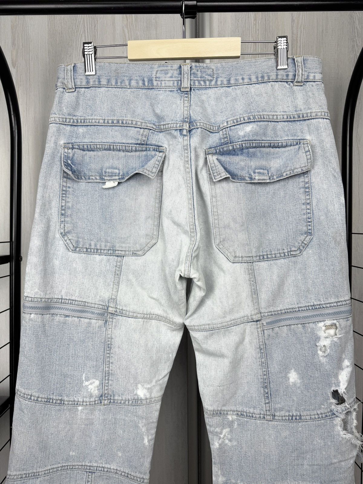 Vintage FISHBONE Vintage y2k blue baggy double knee distressed pants Size US 34 / EU 50 - 8 Thumbnail