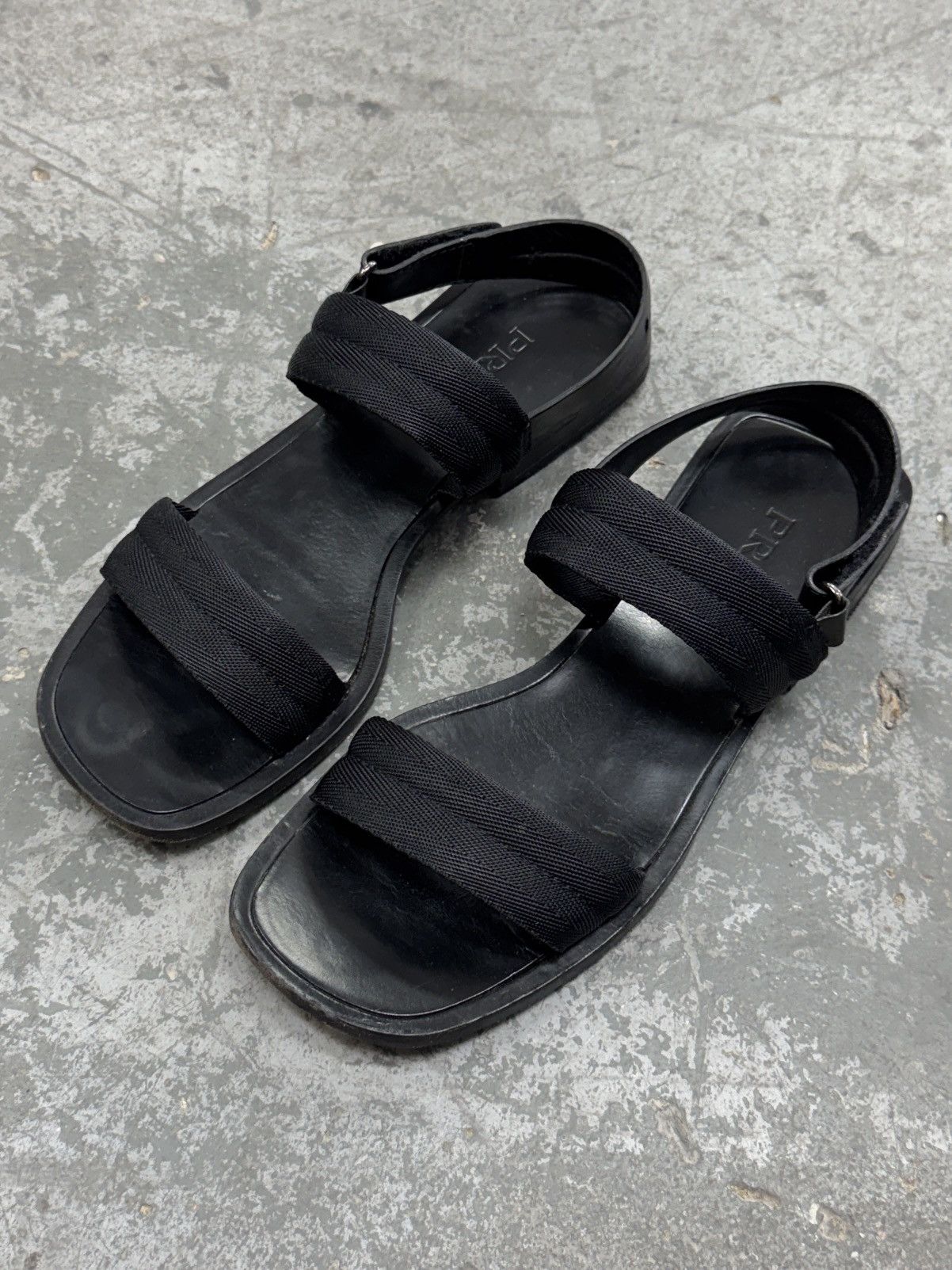 Prada Prada Leather Sandals Slippers Flat Size US 10 / IT 40 - 1 Thumbnail