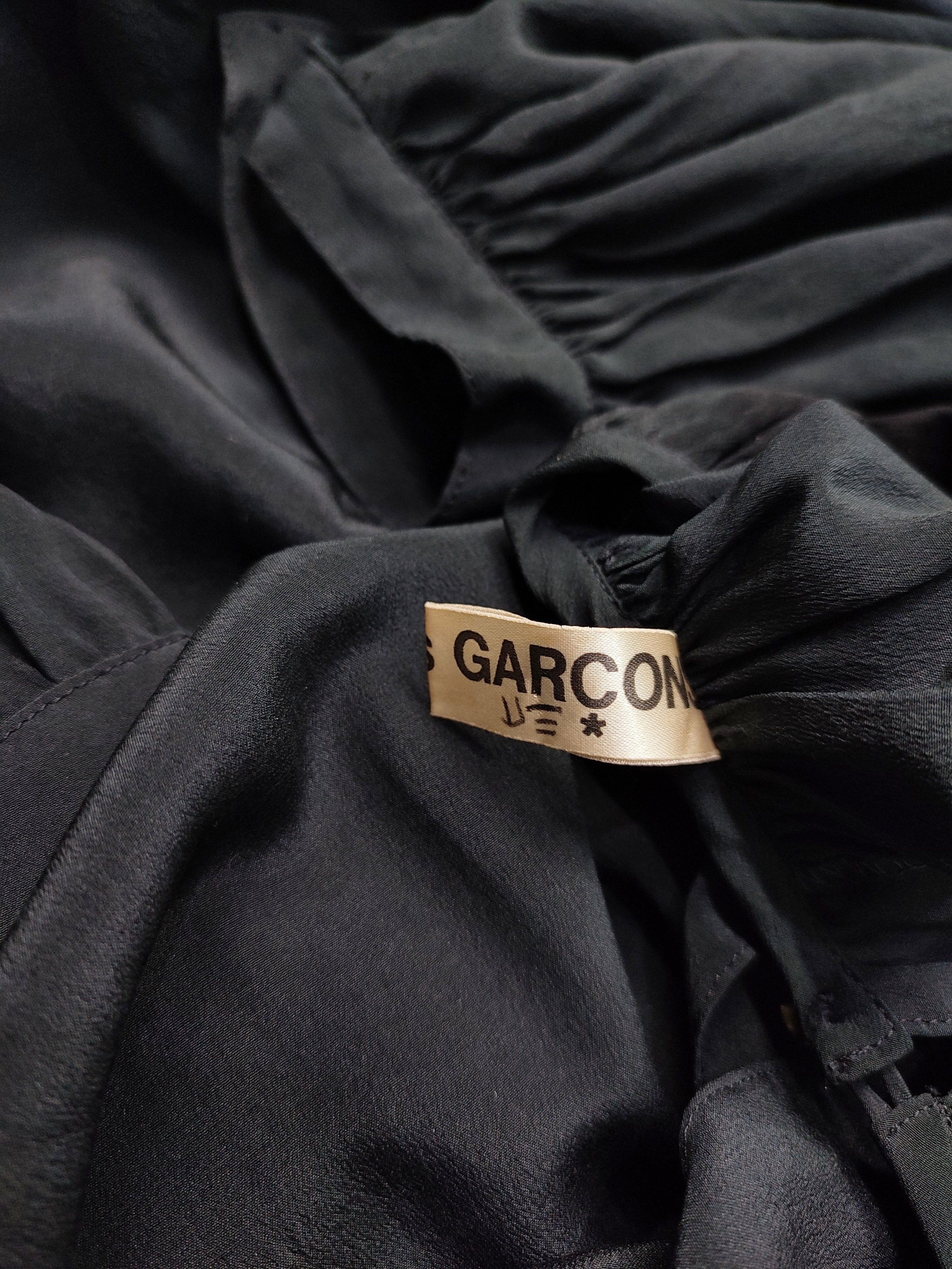 Comme des Garcons ARCHIVE📕 90s CDG Pleated Sculptural Gathered Monastic Dress Size L / US 10 / IT 46 - 7 Thumbnail