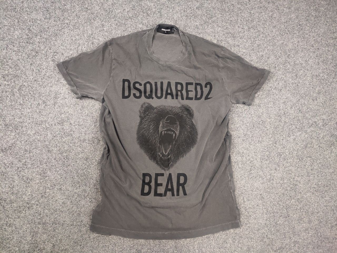 Dsquared2 Dsquared Bear Tee graphite t-shirt boiled effect Vintage Size US XL / EU 56 / 4 - 1 Thumbnail
