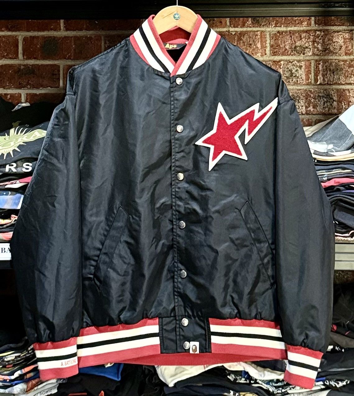 Rare Bape Star Nigo Era Varsity Bomber Jacket Japan