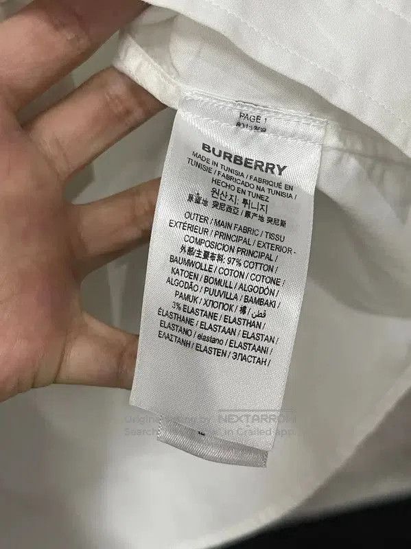 Burberry Burberry Men's White Long Sleeve Shirt. Size US M / EU 48-50 / 2 - 8 Thumbnail