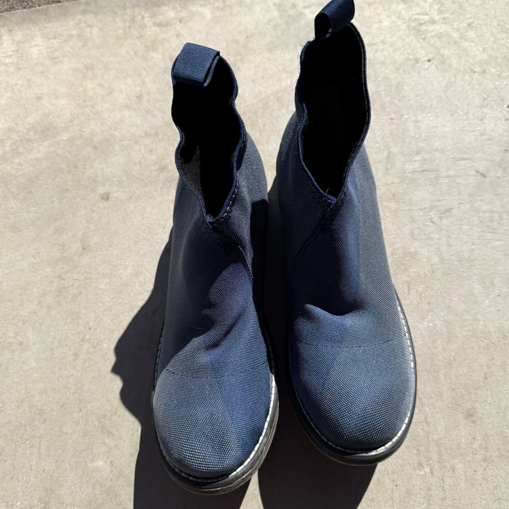 Vintage VINTAGE The Rambla Boot Boot Women Ankle Pull On Navy Blue 10 Stretch Cotton Blend Machine Washable Size US 10 / IT 40 - 4 Thumbnail