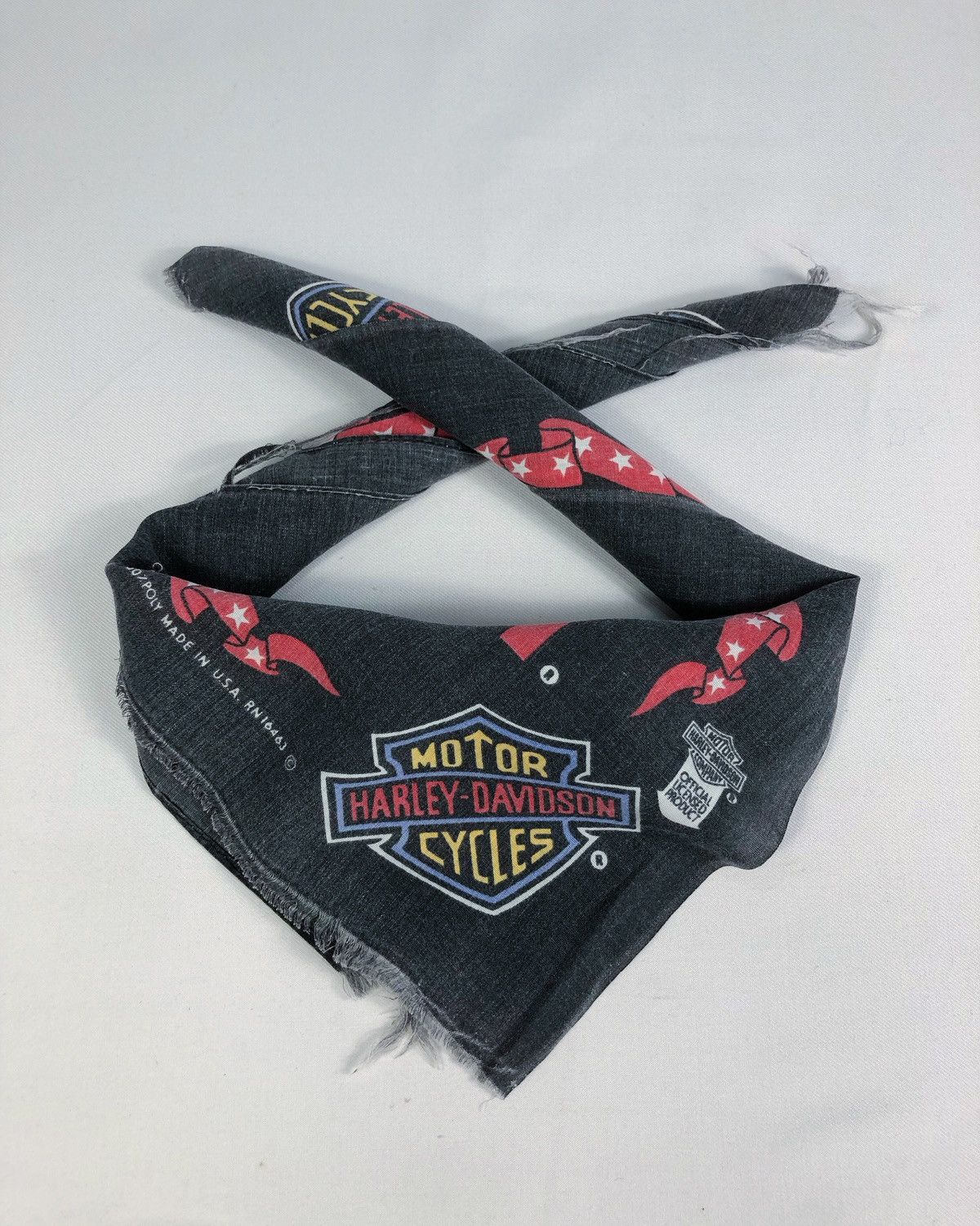 Harley Davidson × Vintage Rare Vintage Harley Davidson Bandana Made in USA Size ONE SIZE - 5 Thumbnail