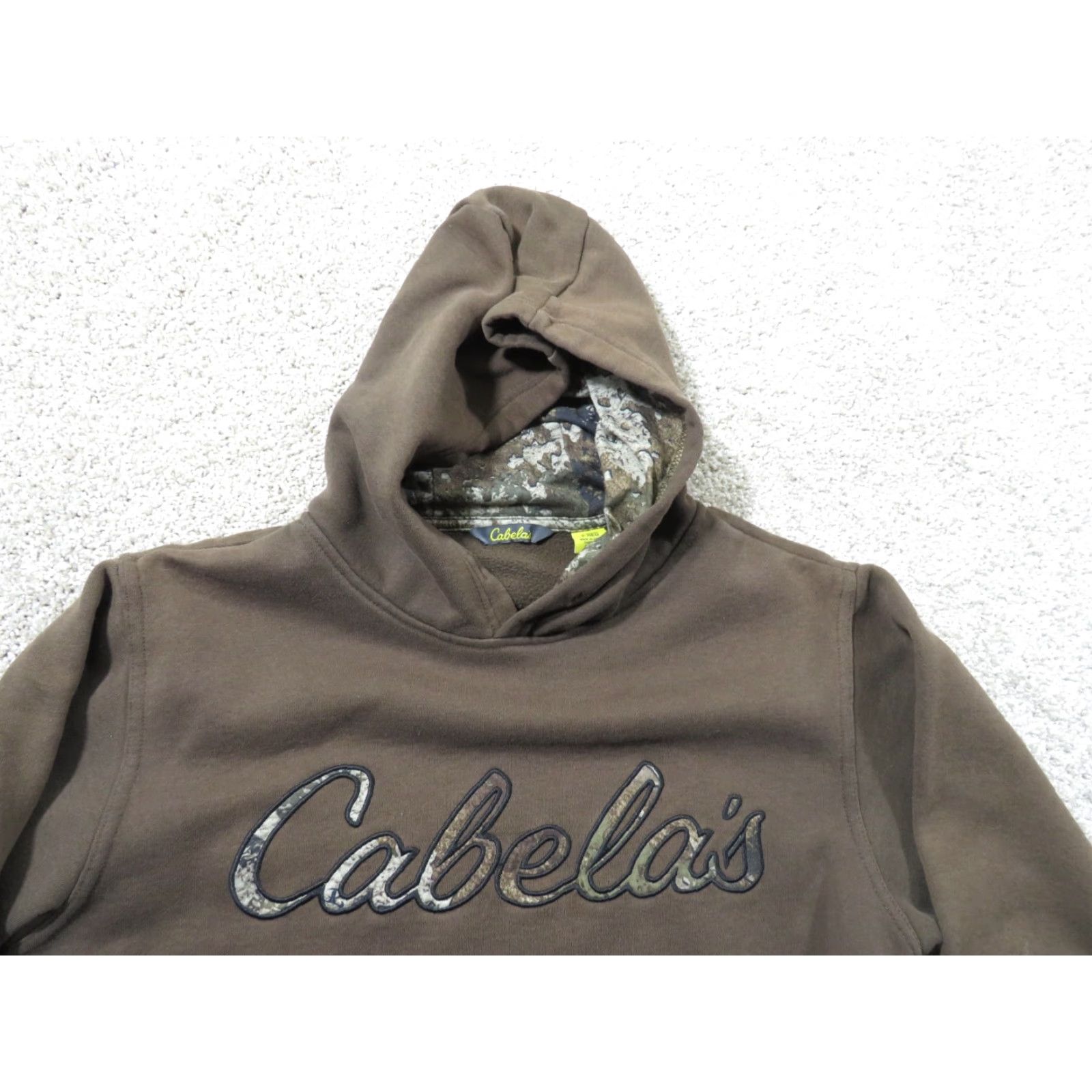 Vintage Cabela's Hoodie Men Small Reg Brown Camo Graphic Print Pullover Hooded Fleece Sweatshirt Outdoor Hunting Size US S / EU 44-46 / 1 - 3 Thumbnail
