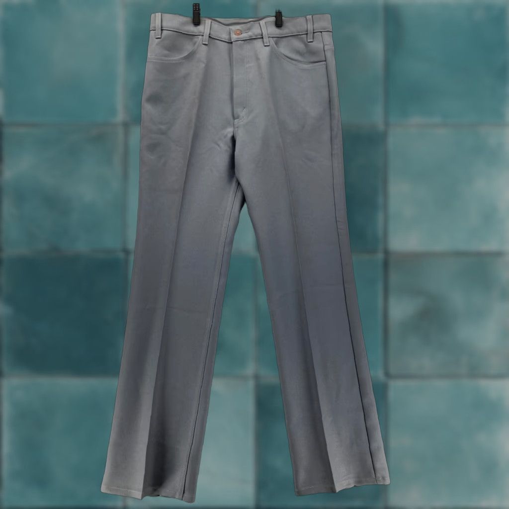 Levi's VINTAGE Levi's 517 Bootcut Pants Mens 38x34 Gray Twill Polyester 1999 Size US 38 / EU 54 - 1 Thumbnail