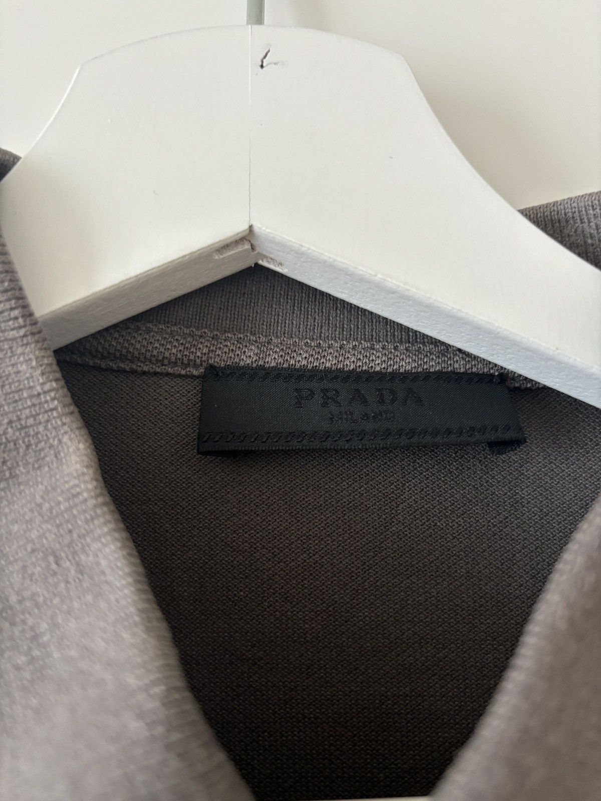 Prada Prada Classic Red Tab Logo Gray Polo Shirt Size US S / EU 44-46 / 1 - 7 Thumbnail
