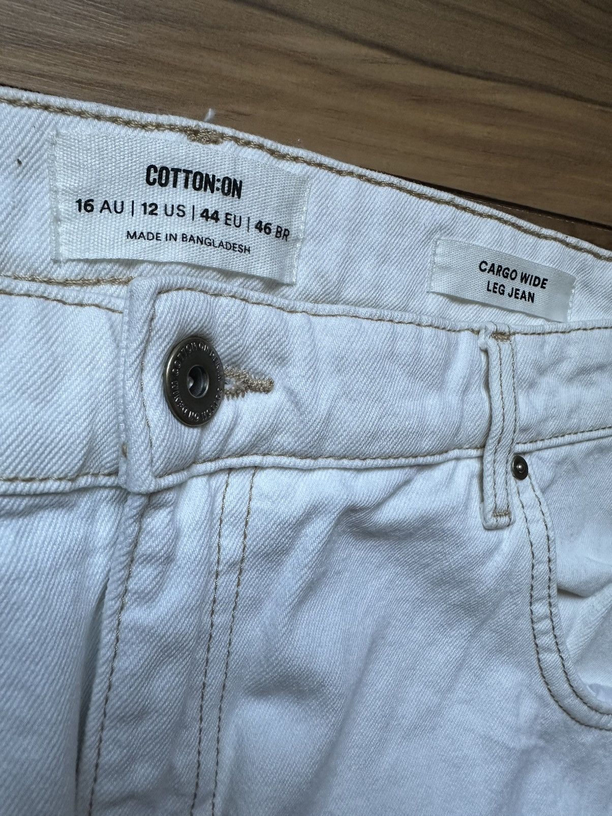 Cotton On Cotton On Cargo Wide Leg Jeans Size 34" / US 12 / IT 48 - 4 Thumbnail