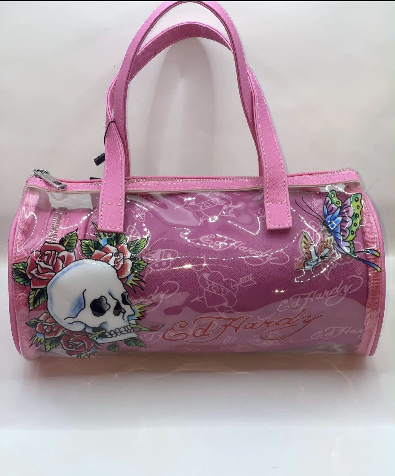 Ed Hardy Nwt Ed Hardy 3 IN 1 Barrel SKULL Clear SHOULDER Bag Size ONE SIZE - 7 Thumbnail