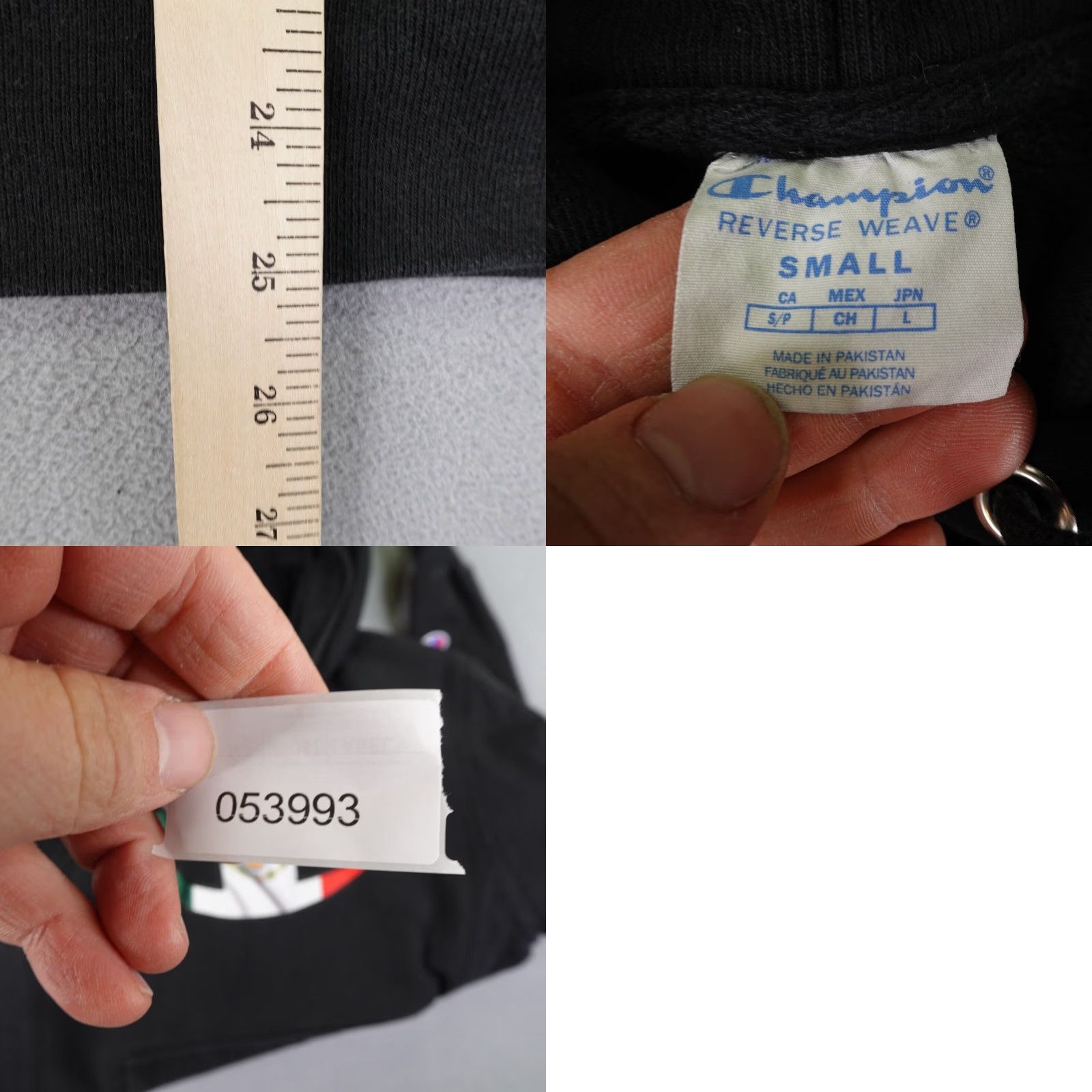 Champion Champion Reverse Weave Hoodie Mens Small Black Mexico Mexican Flag Weave Sweatshirt Zip? Size US S / EU 44-46 / 1 - 8 Thumbnail