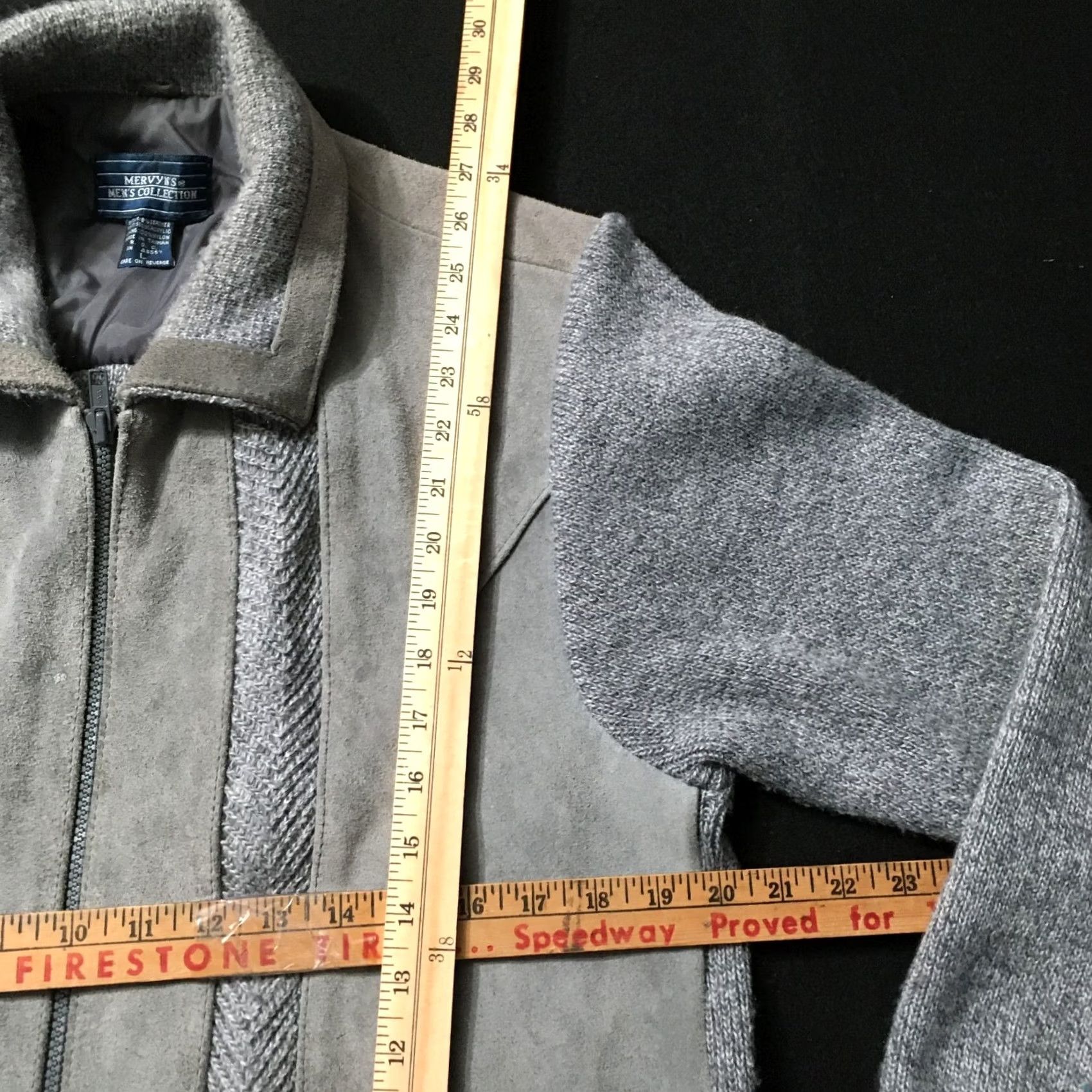 Vintage VINTAGE Collection Suede Leather Jacket Mens Large Gray 80s Bomber Jacket Mervyns Collection Mens Size US L / EU 52-54 / 3 - 3 Thumbnail