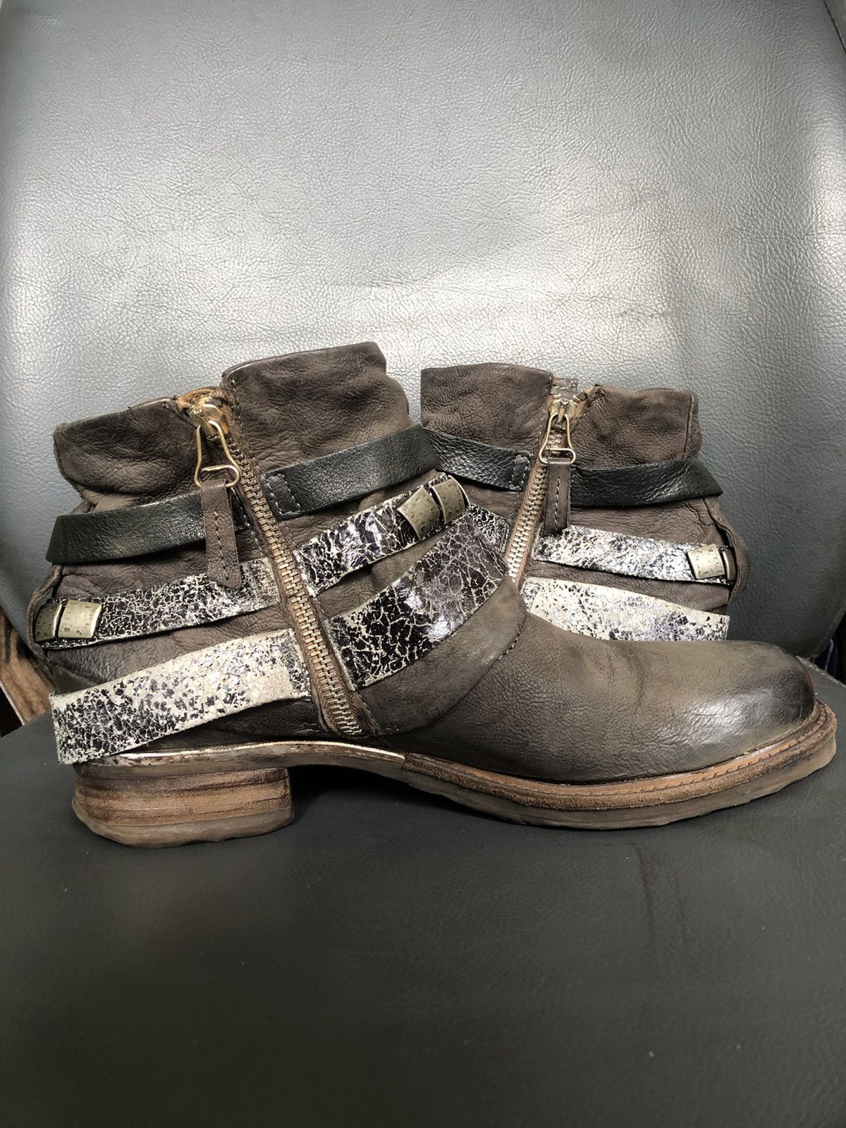A.S.98 A.S 98 Grey Clafskin Leather Women’s Boots Size 41 Size US 9.5 / IT 39.5 - 5 Thumbnail