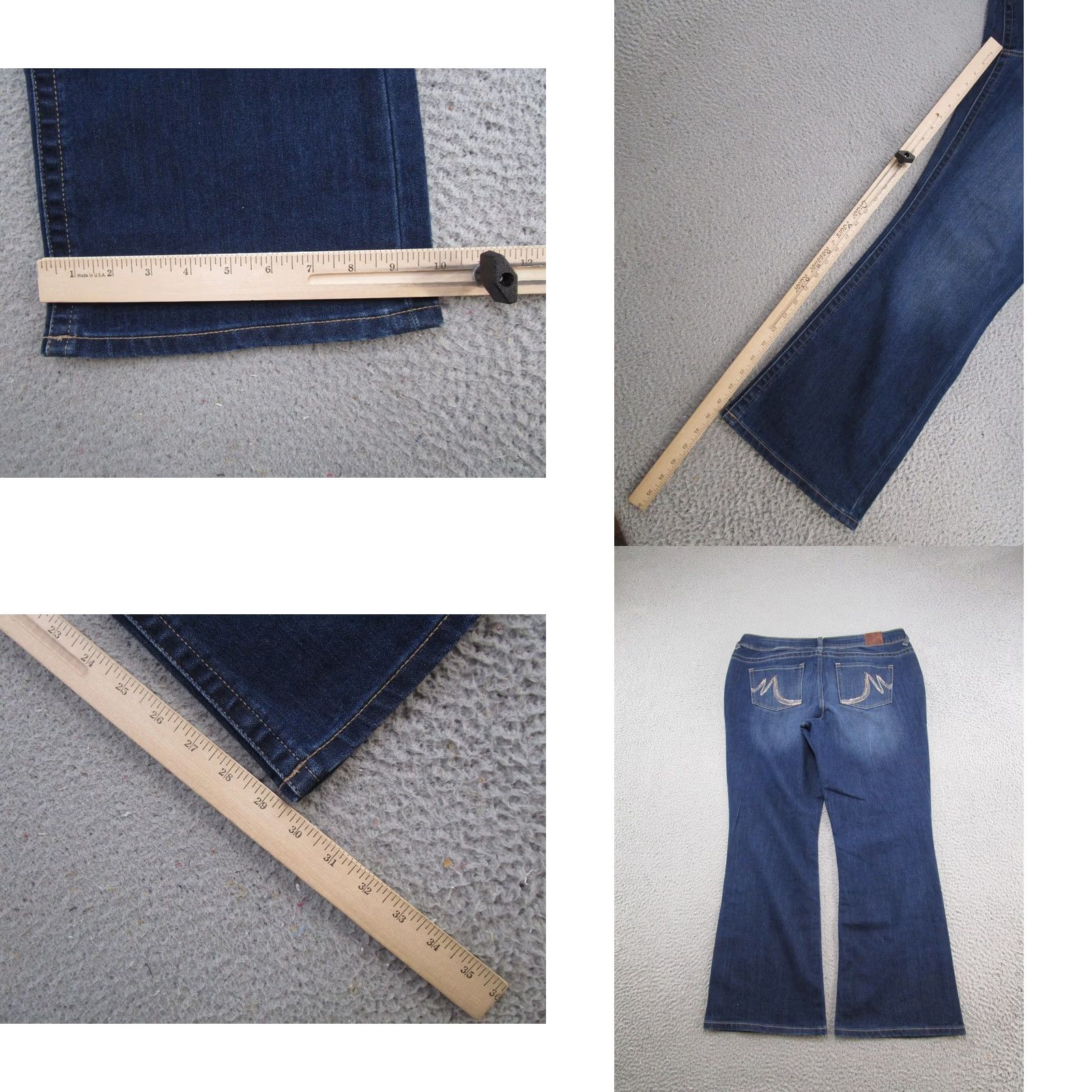 Vintage Maurices Jeans Bootcut Denim Blue Stretch Womens Size 16W Short Mid Rise 5-Pocket Design Pants Regular Size 38" / US 16 / IT 52 - 8 Thumbnail