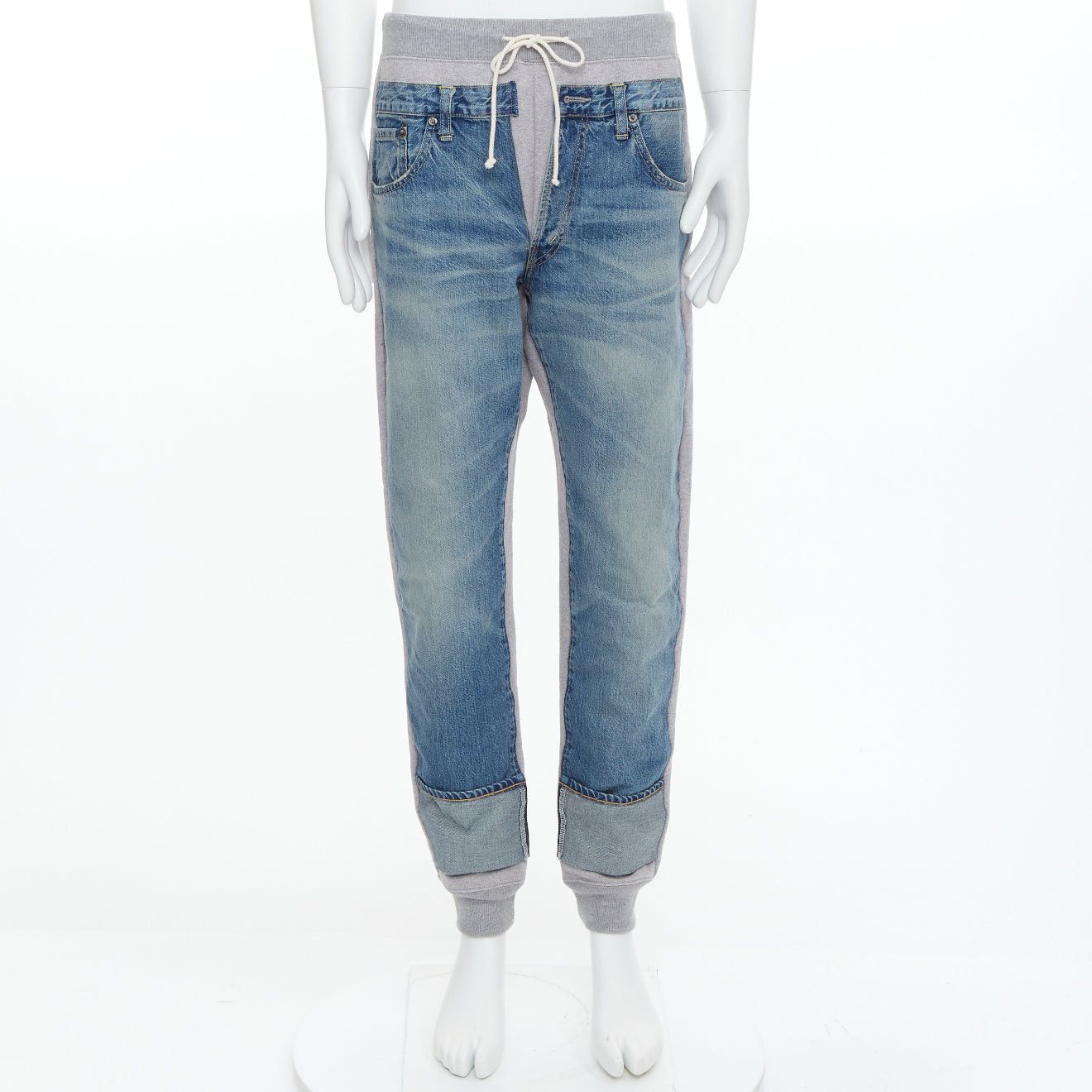 Junya Watanabe JUNYA WATANABE LEVI'S 2022 deconstructed denim patch joggers M Size US 30 / EU 46 - 1 Thumbnail