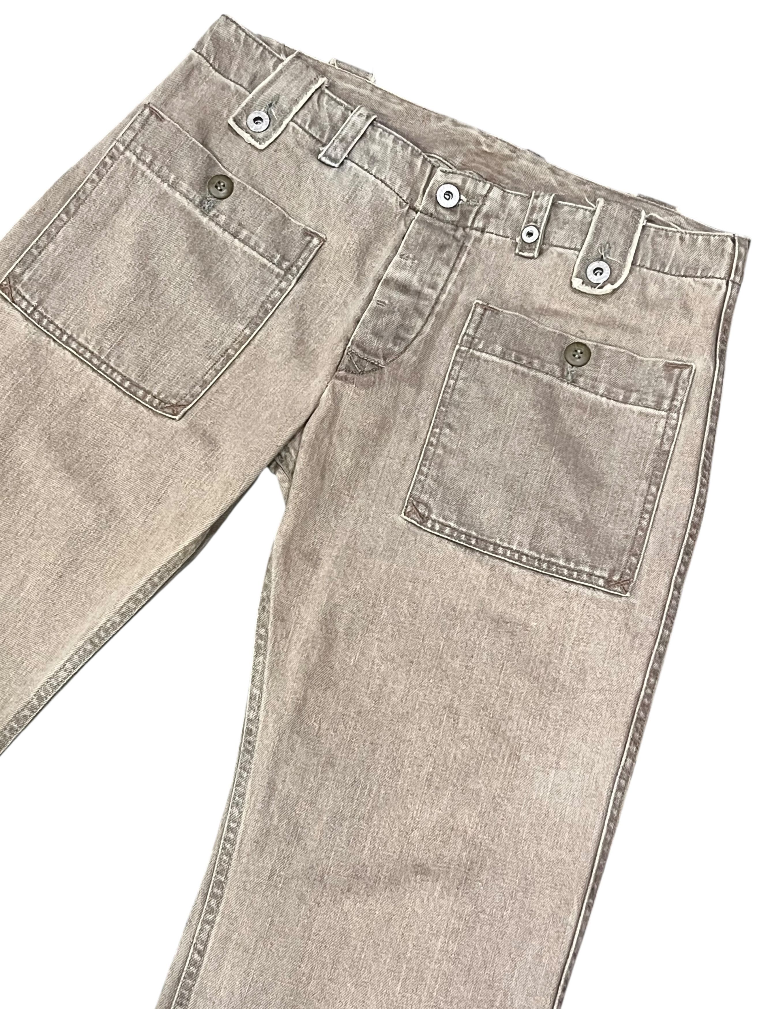 Diesel 🔥Vintage DIESEL BUSH PANTS Distressed FLARE Denim ITALY Size US 31 - 4 Thumbnail