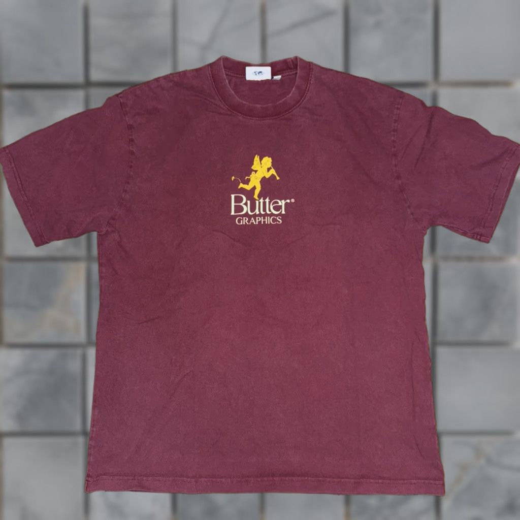 Buttero Butter Skateboarding T-Shirt Men Large Burgundy Red 22x28 Shirt Size US L / EU 52-54 / 3 - 1 Thumbnail