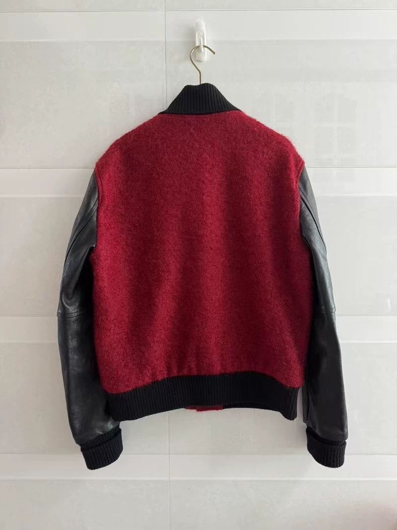 Saint Laurent Paris Saint Laurent Leather Sleeved Varsity Jacket- Size US M / EU 48-50 / 2 - 2 Thumbnail
