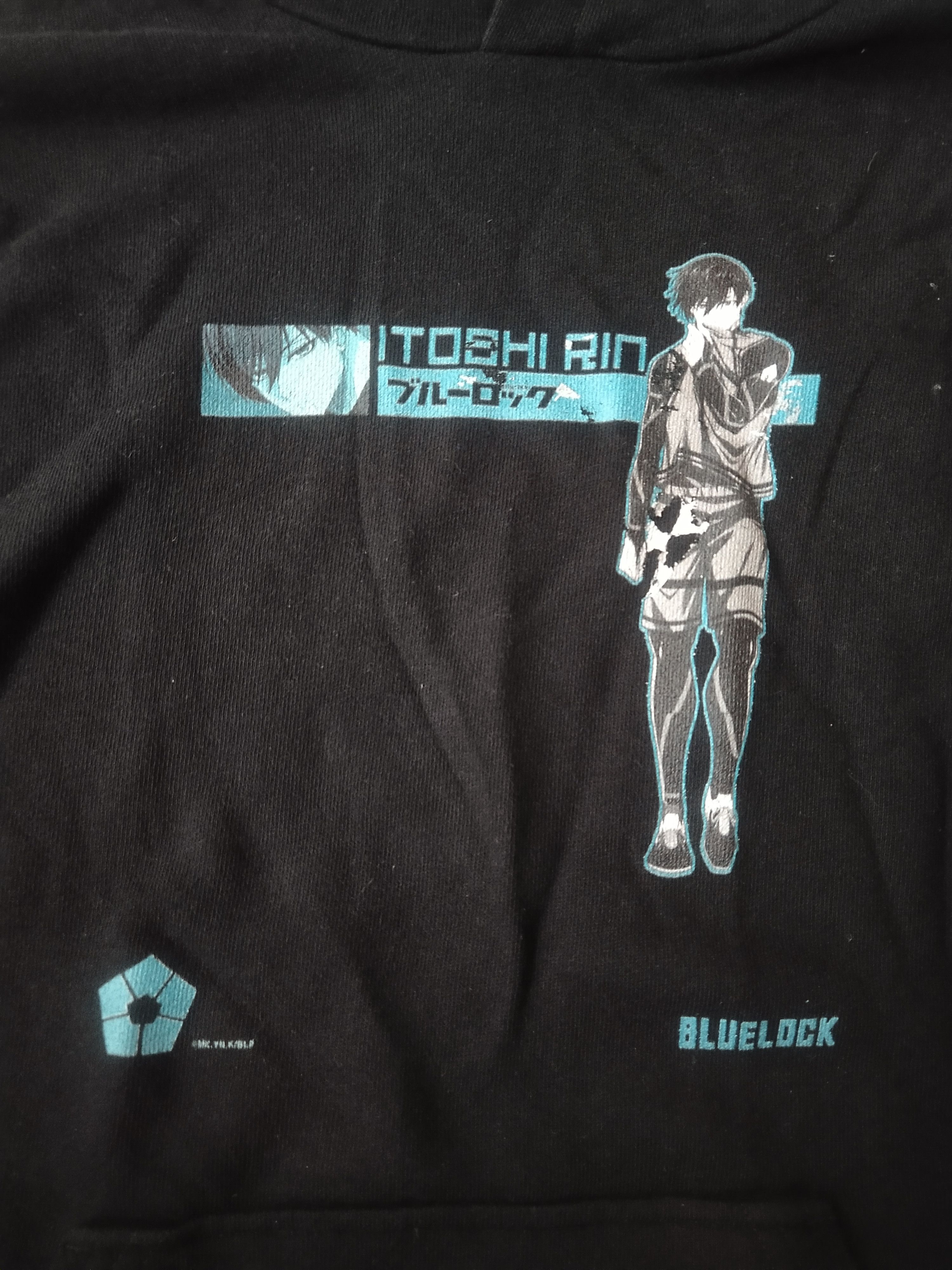 Anime Blue Lock Itoshi Rin Promo Distressed Print Anime Hoodie Size US M / EU 48-50 / 2 - 2 Thumbnail