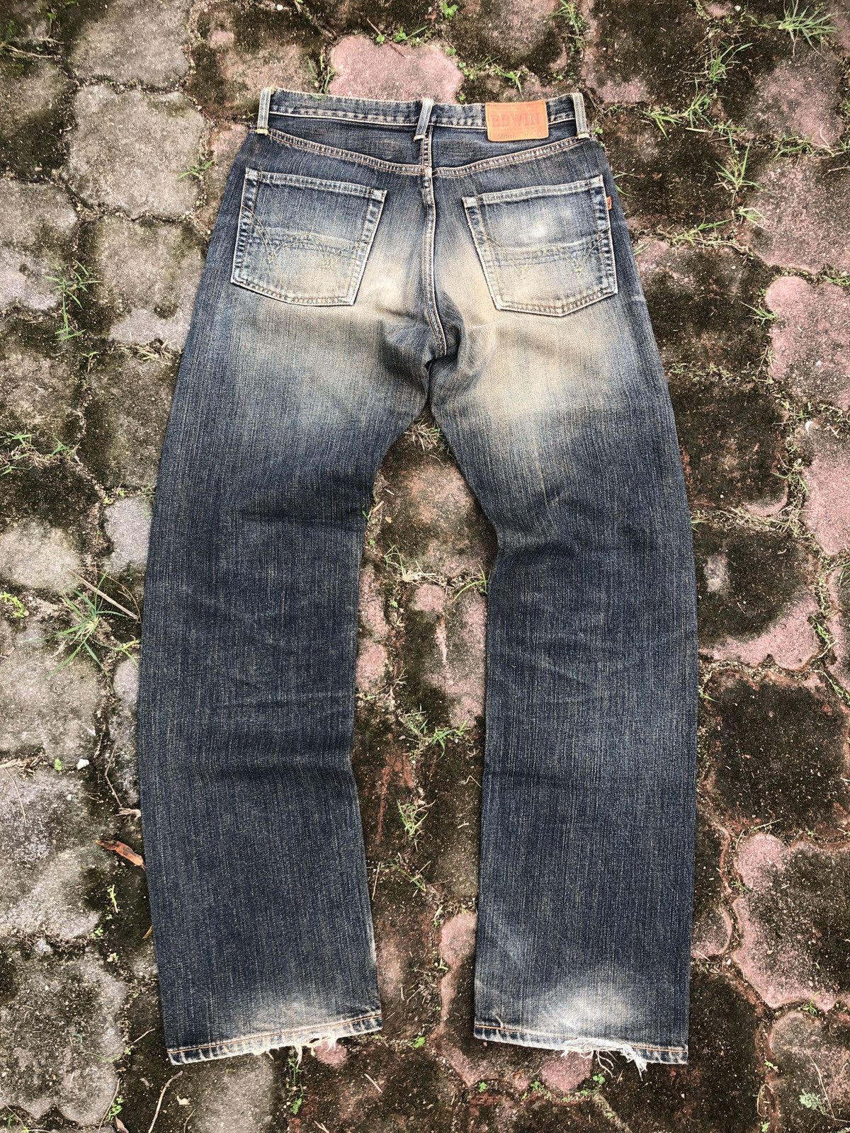 Edwin Vintage 80s Edwin 505 Selvedge Distressed Jeans Size US 33 - 5 Thumbnail